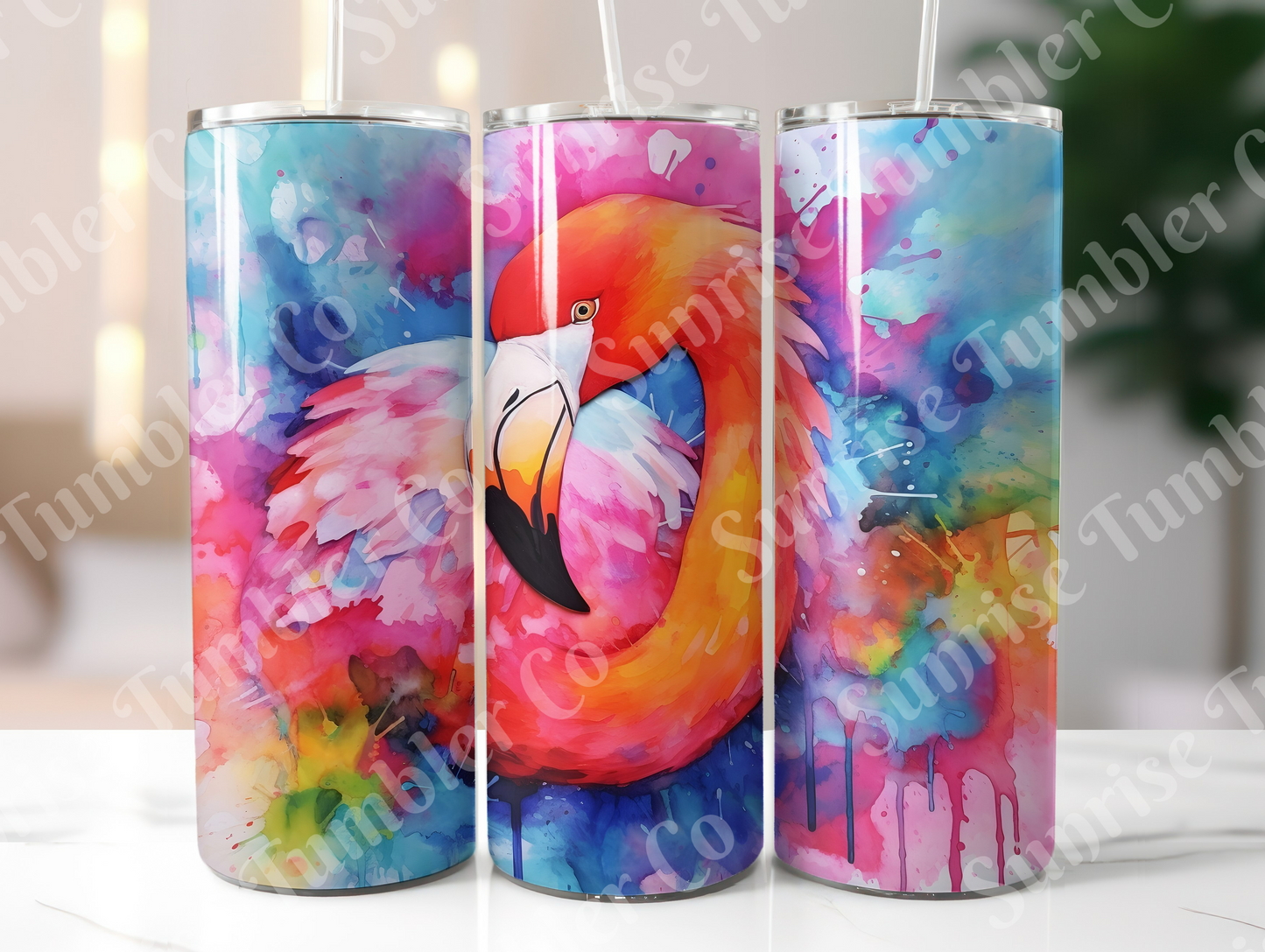 Flamingo Variety Part 2 - 20oz and 30oz Tumblers (Glow In The Dark Green And Blue Available)