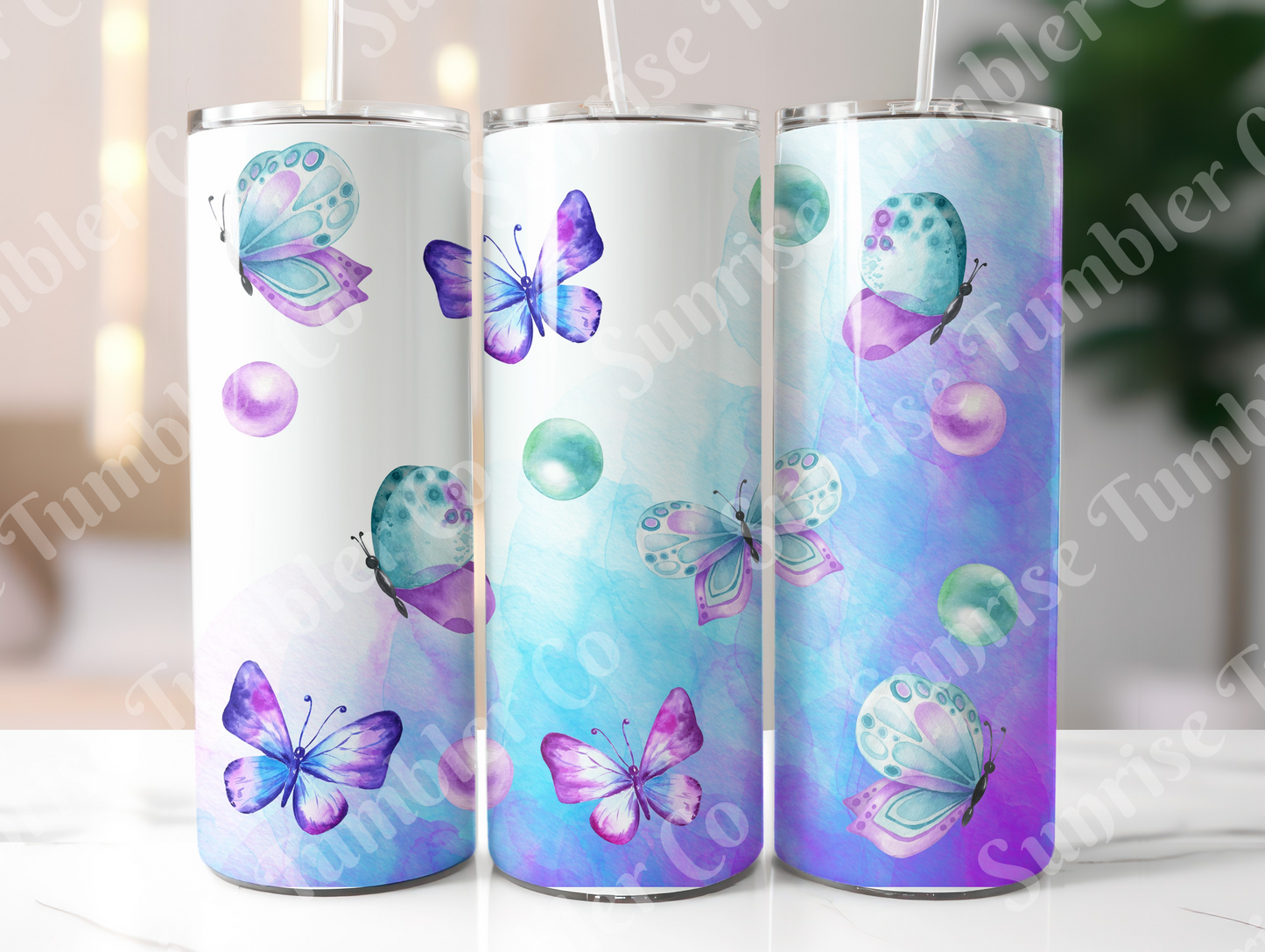 Butterflies Variety Part 2 - 20 oz and 30 oz Tumblers (Glow In The Dark Available)
