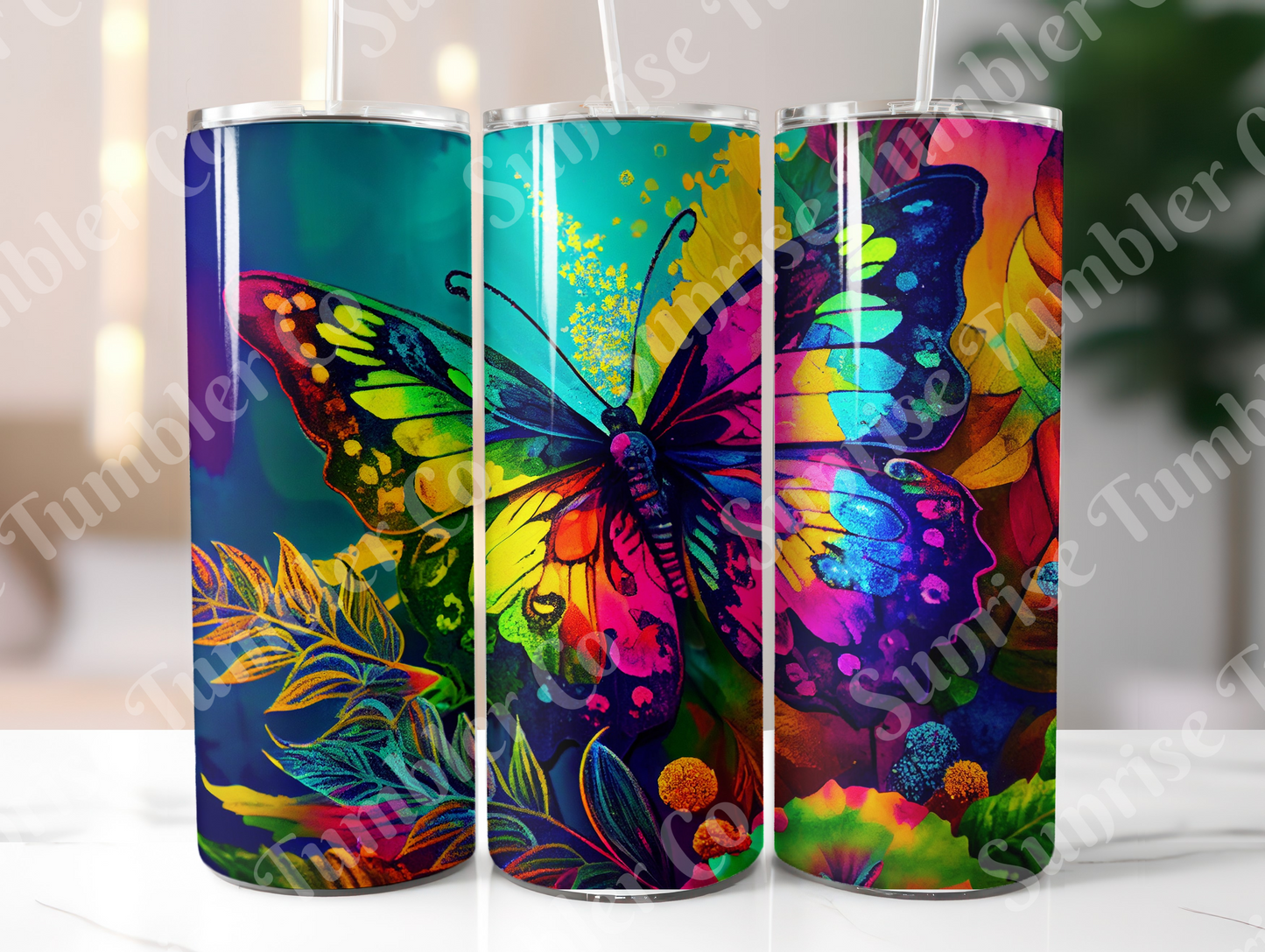 Butterflies Variety Part 2 - 20 oz and 30 oz Tumblers (Glow In The Dark Available)