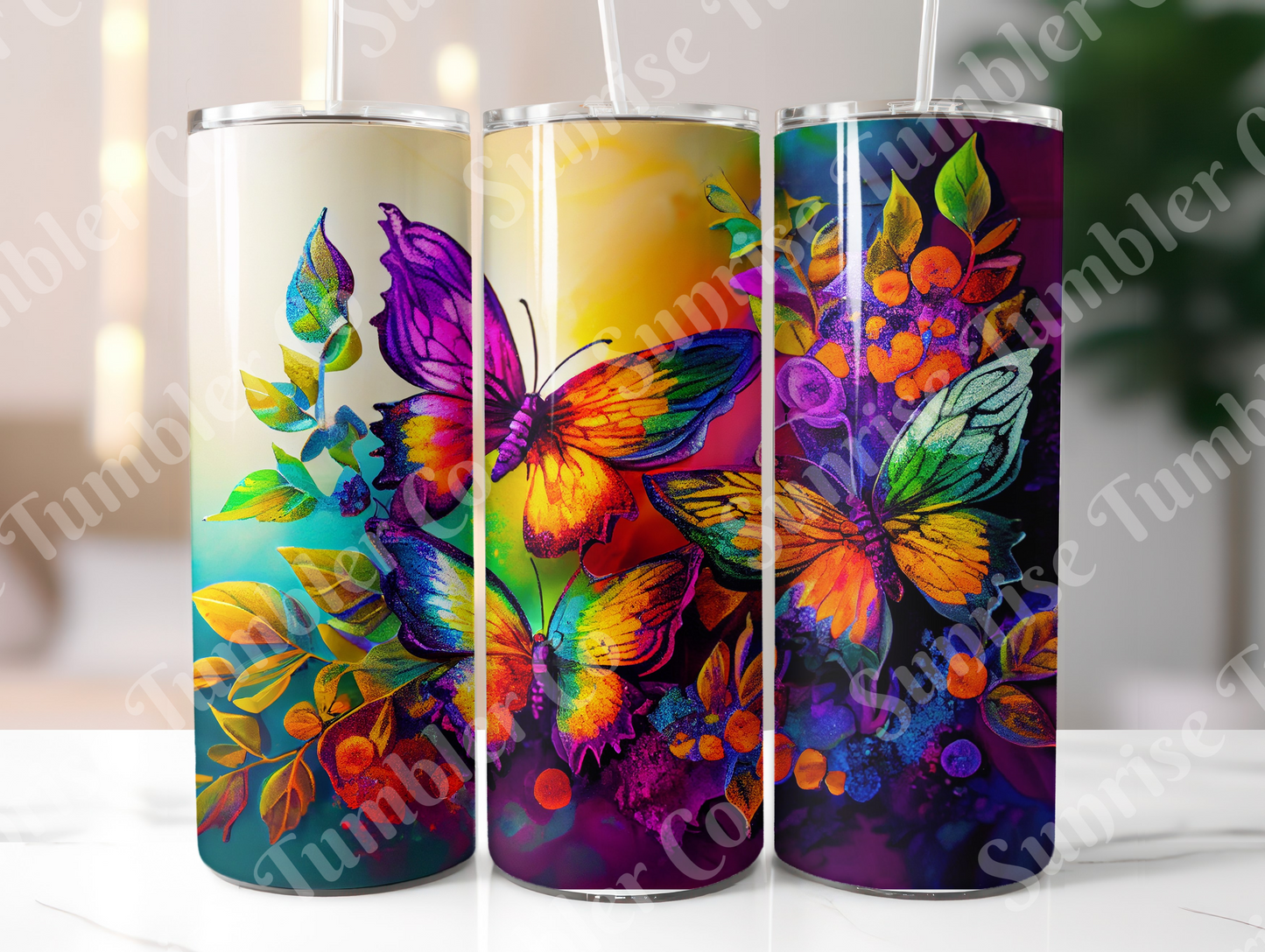 Butterflies Variety Part 2 - 20 oz and 30 oz Tumblers (Glow In The Dark Available)