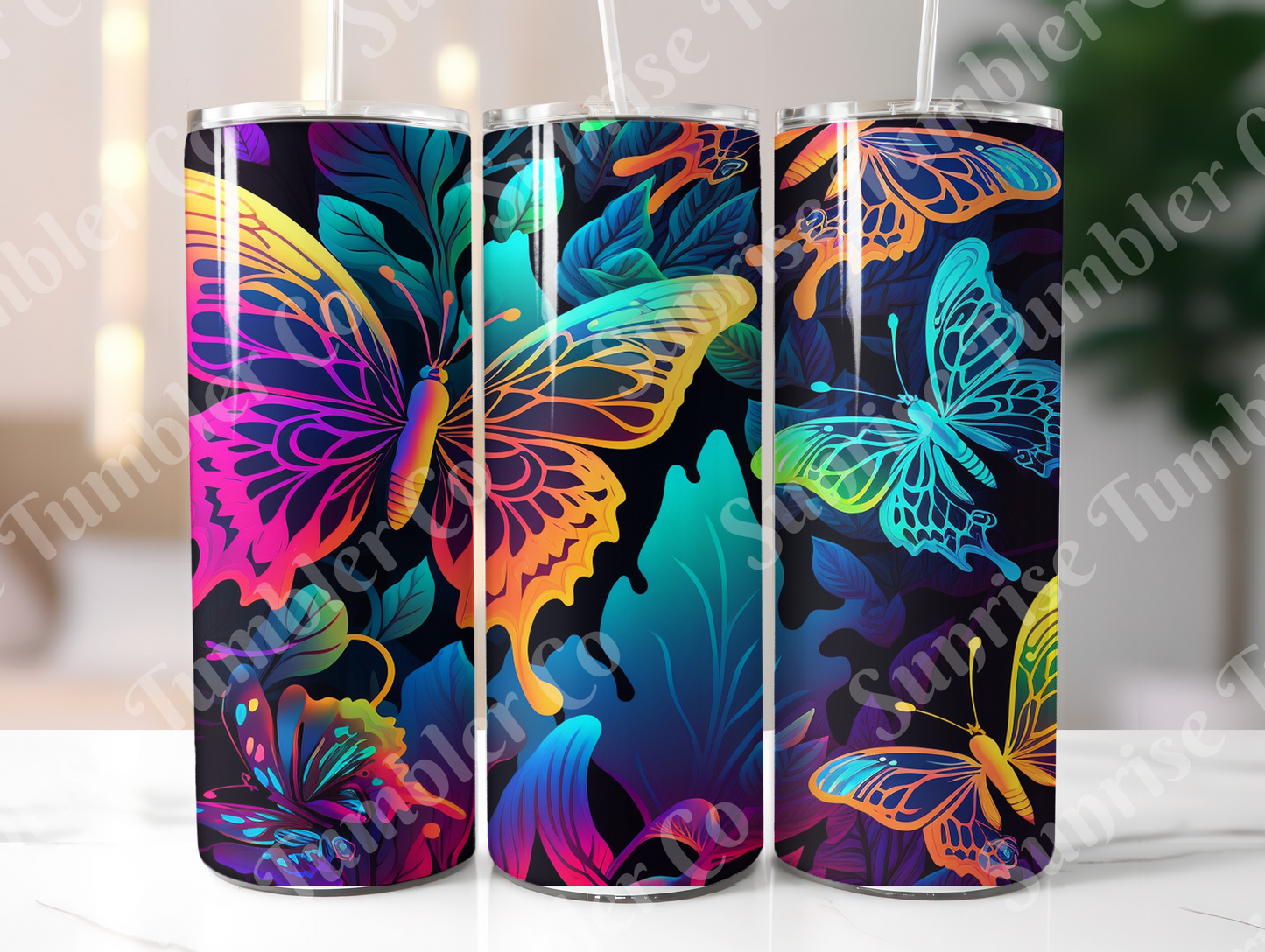 Butterflies Variety Part 2 - 20 oz and 30 oz Tumblers (Glow In The Dark Available)