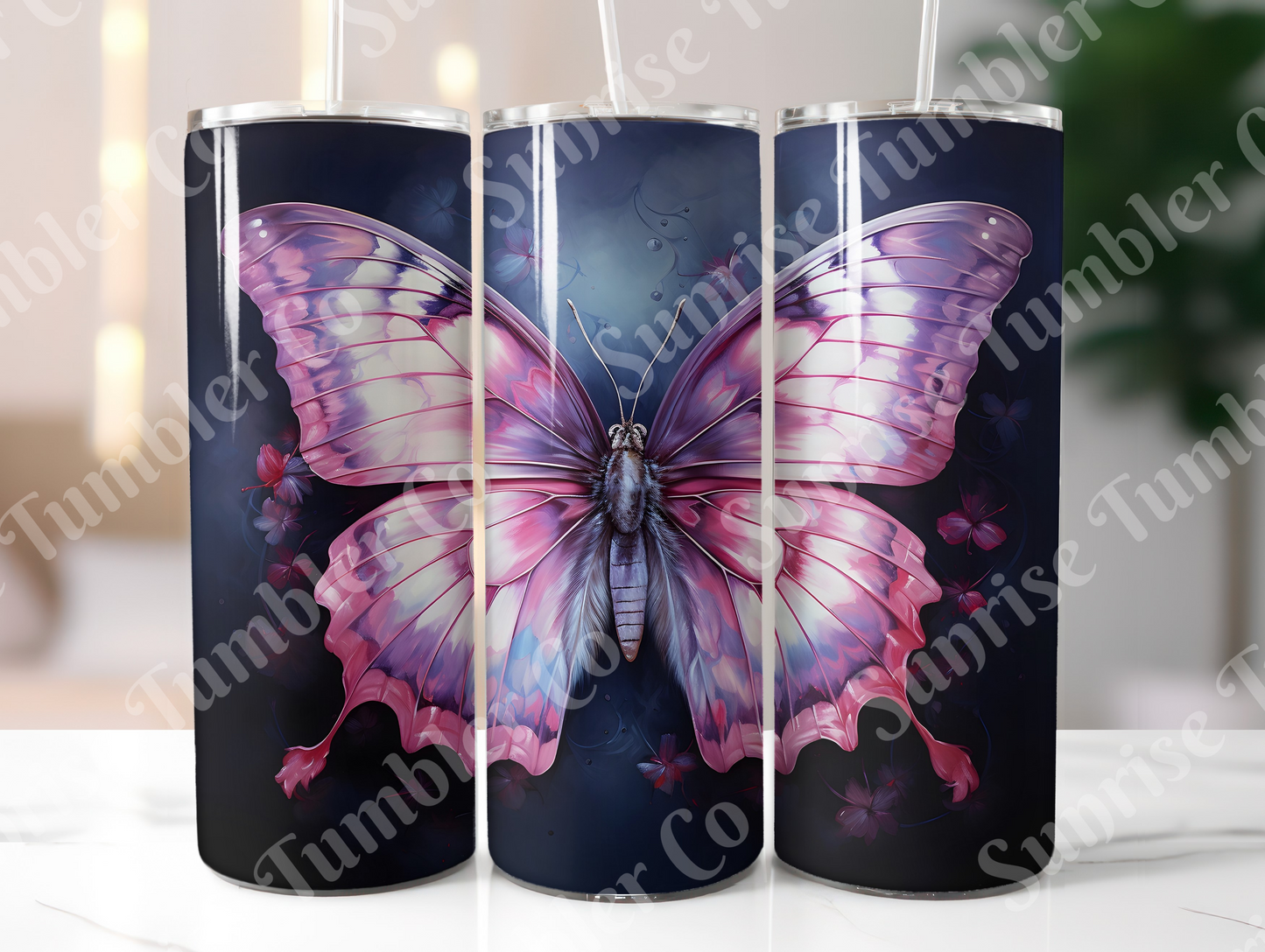 Butterflies Variety Part 2 - 20 oz and 30 oz Tumblers (Glow In The Dark Available)