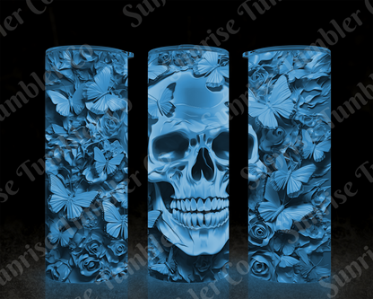 Skulls Variety Part 2 - 20 oz and 30 oz Tumbler (Glow In The Dark Option Available)