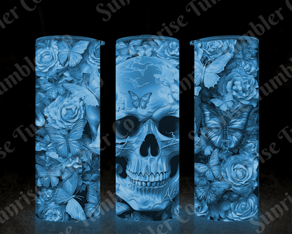 Skulls Variety Part 2 - 20 oz and 30 oz Tumbler (Glow In The Dark Option Available)