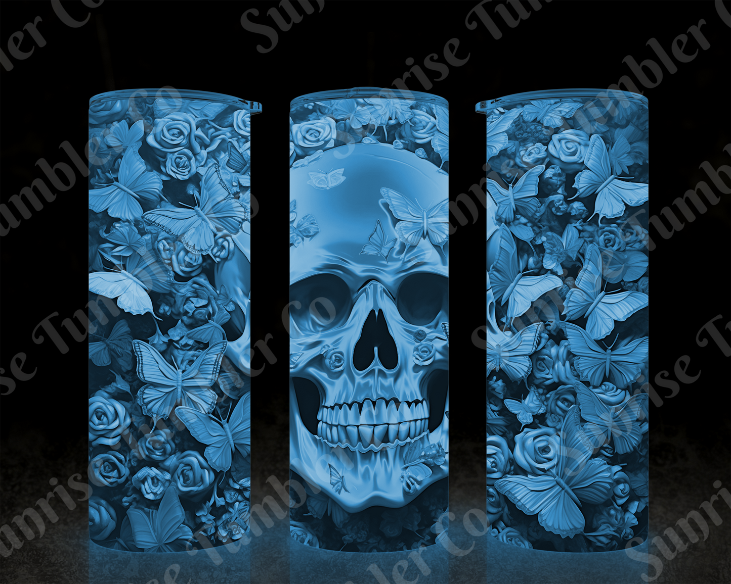 Skulls Variety Part 1 - 20 oz and 30 oz Tumbler (Glow In The Dark Option Available)