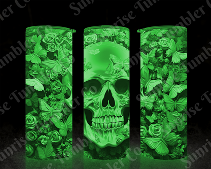 Skulls Variety Part 1 - 20 oz and 30 oz Tumbler (Glow In The Dark Option Available)