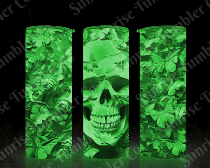 Skulls Variety Part 1 - 20 oz and 30 oz Tumbler (Glow In The Dark Option Available)