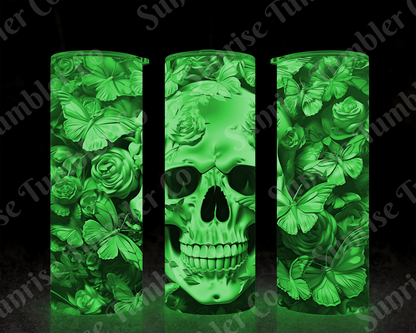 Skulls Variety Part 1 - 20 oz and 30 oz Tumbler (Glow In The Dark Option Available)