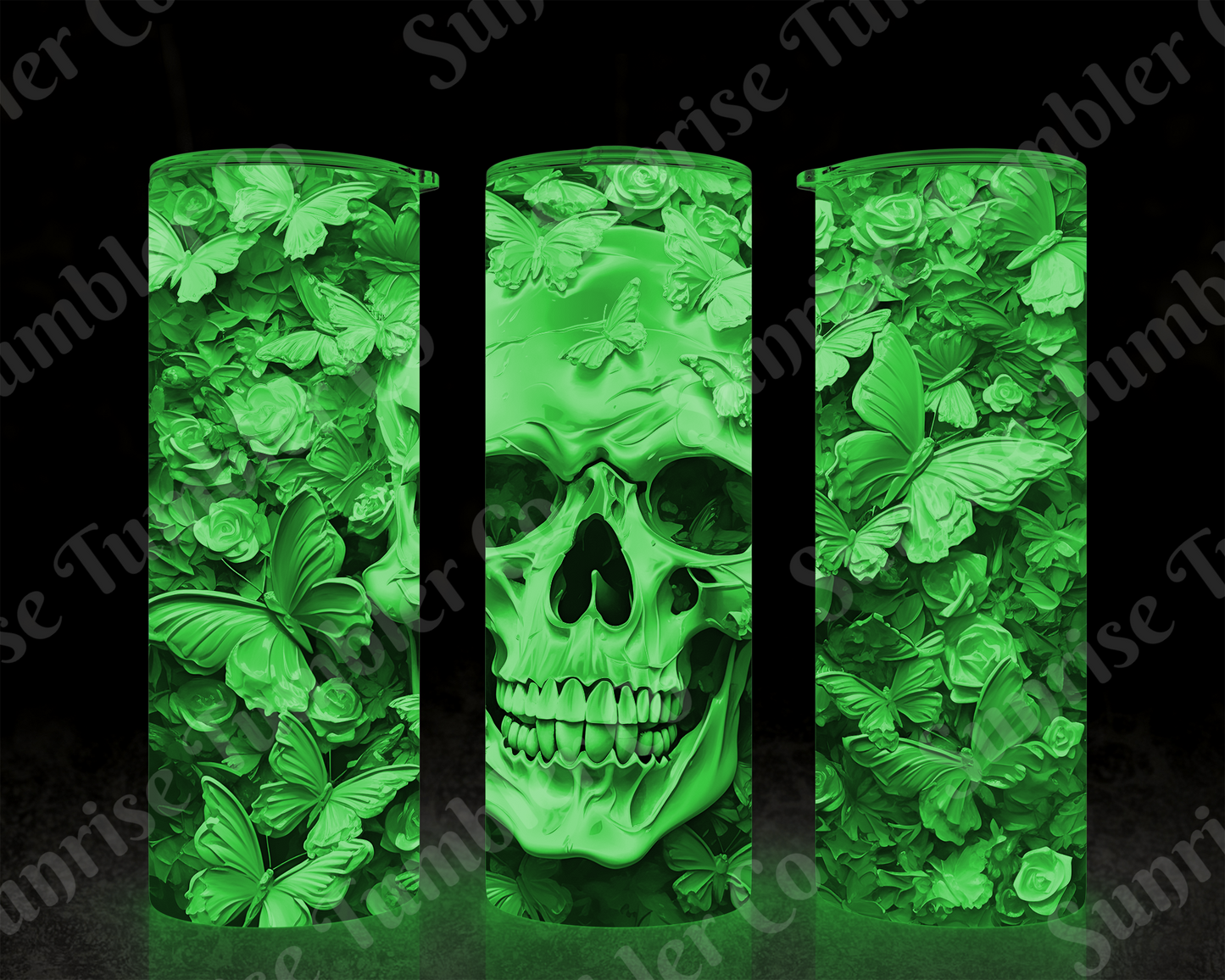 Skulls Variety Part 1 - 20 oz and 30 oz Tumbler (Glow In The Dark Option Available)