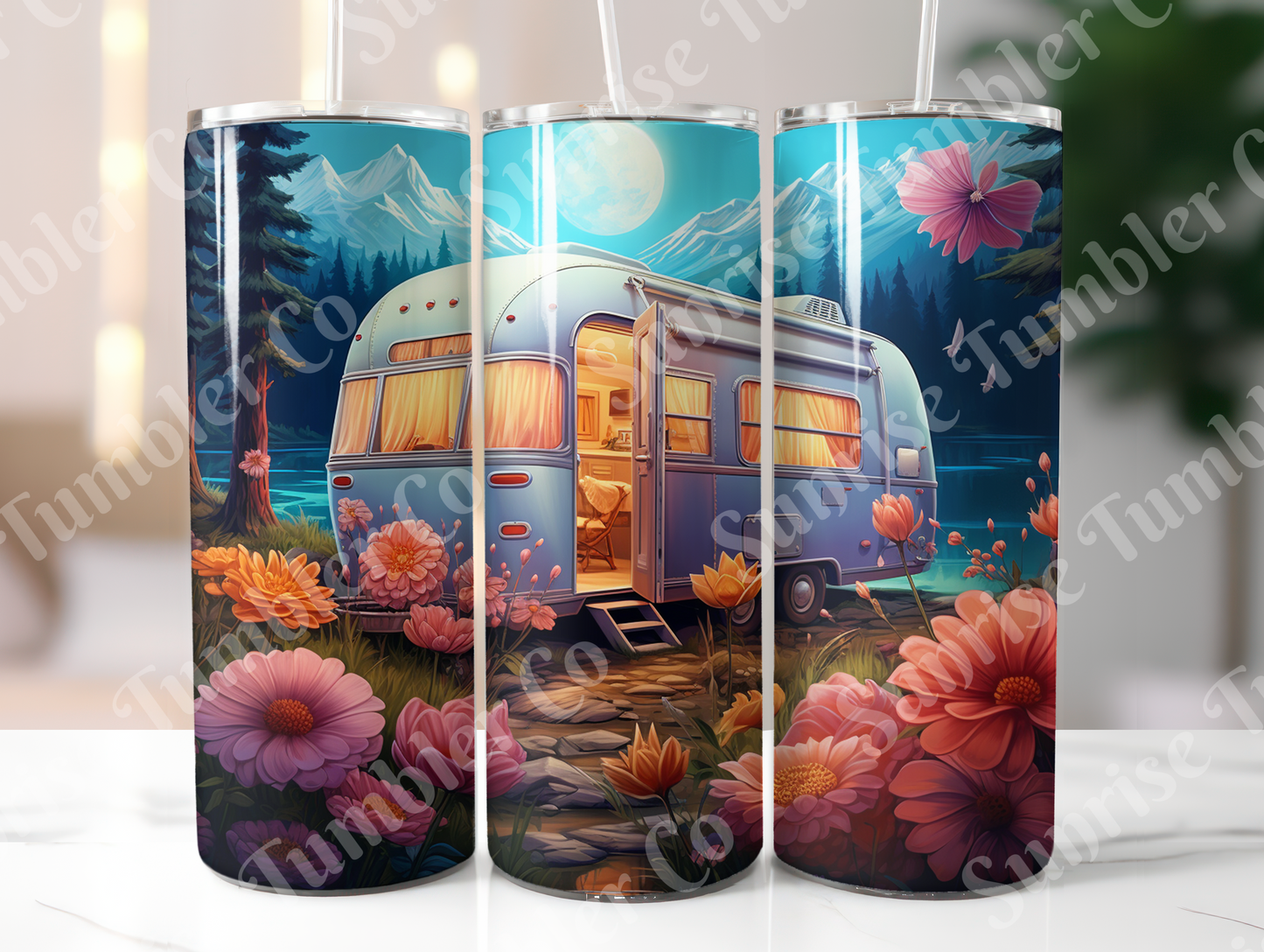 Camping Variety Part 3 - 20oz and 30oz Tumblers (Glow In The Dark Green And Blue Available)