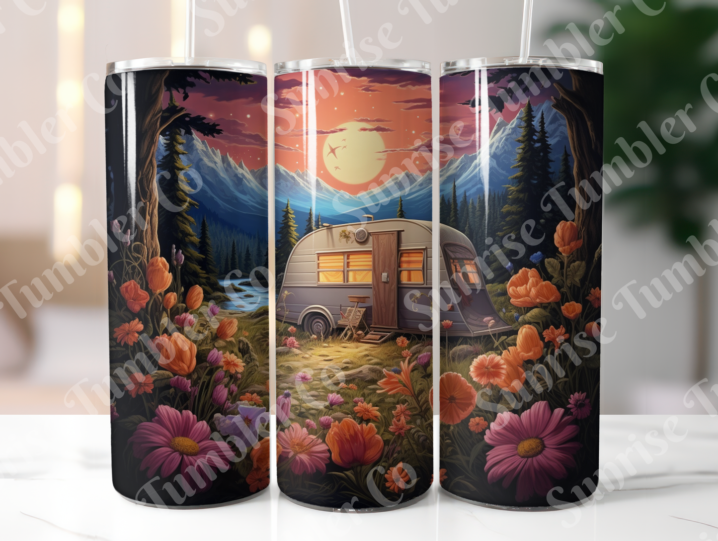 Camping Variety Part 3 - 20oz and 30oz Tumblers (Glow In The Dark Green And Blue Available)