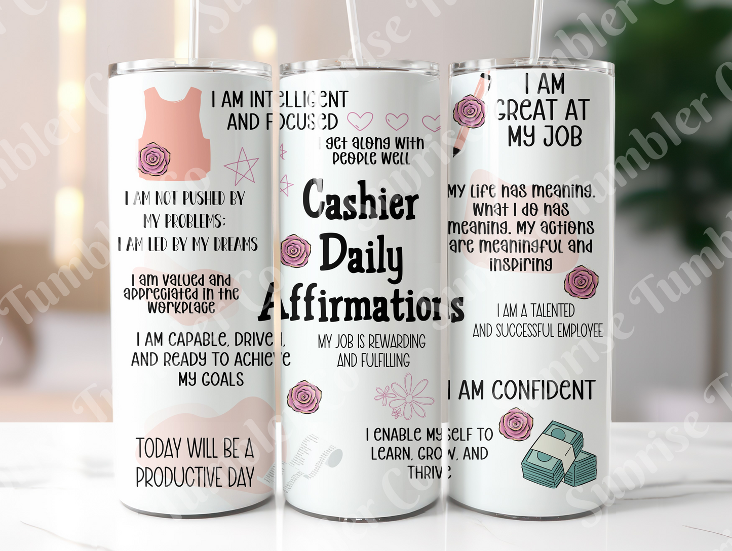Positive and Inspirational Sayings Variety Part 3 - 20 oz and 30 oz Tumblers (Glow In The Dark Options Available)