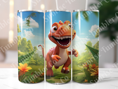 Dinosaur Variety Part 1 - 20oz and 30oz Tumblers (Glow In The Dark Green And Blue Available)