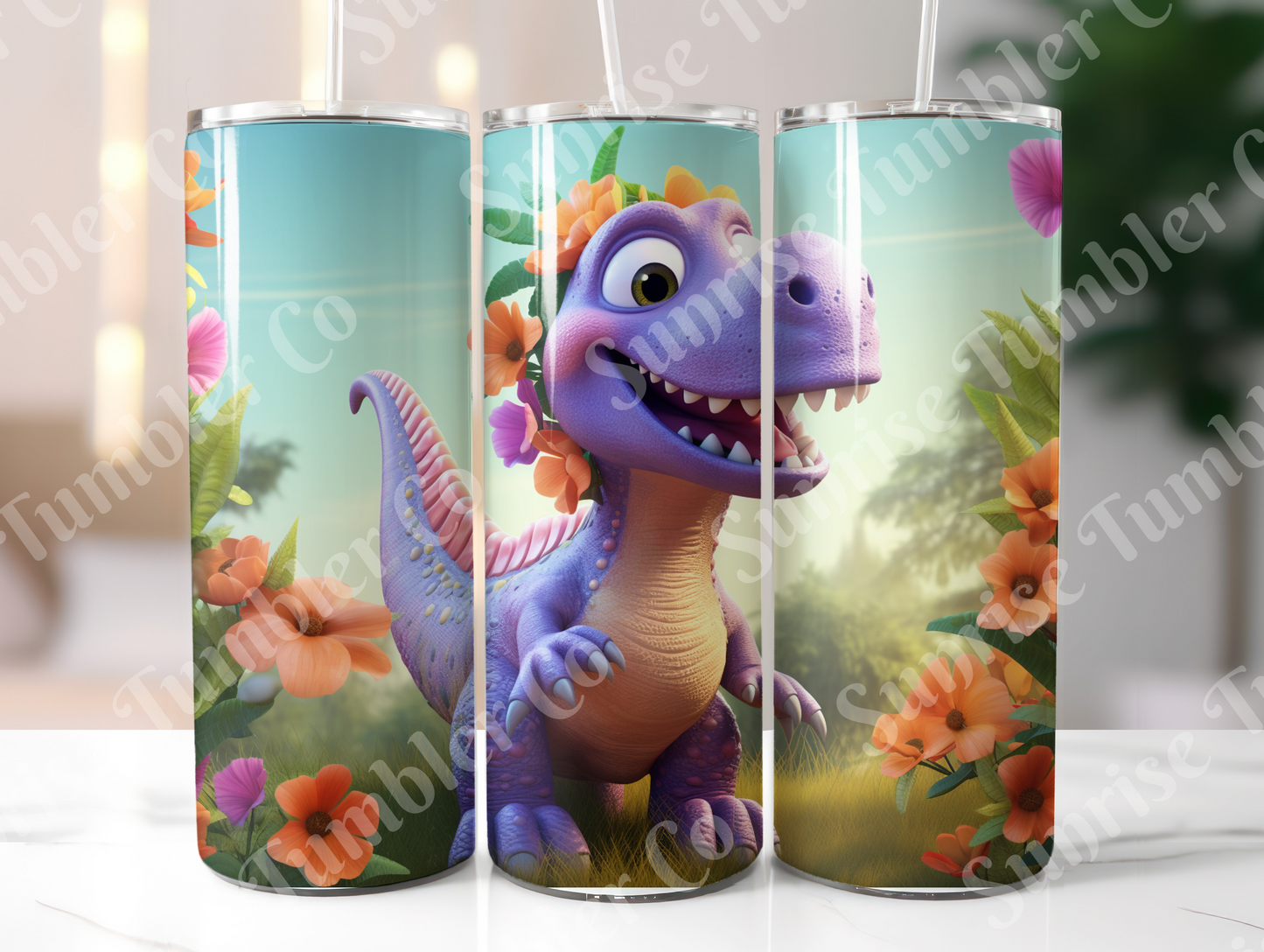 Dinosaur Variety Part 1 - 20oz and 30oz Tumblers (Glow In The Dark Green And Blue Available)