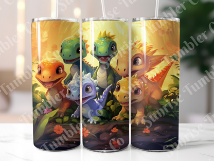 Dinosaur Variety Part 1 - 20oz and 30oz Tumblers (Glow In The Dark Green And Blue Available)