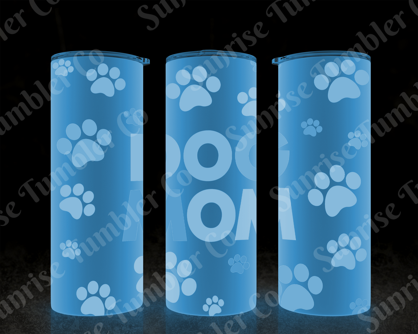 Dog Mom and Dog Dad Variety - 20 oz and 30 oz Tumblers (Glow In The Dark Option Available)