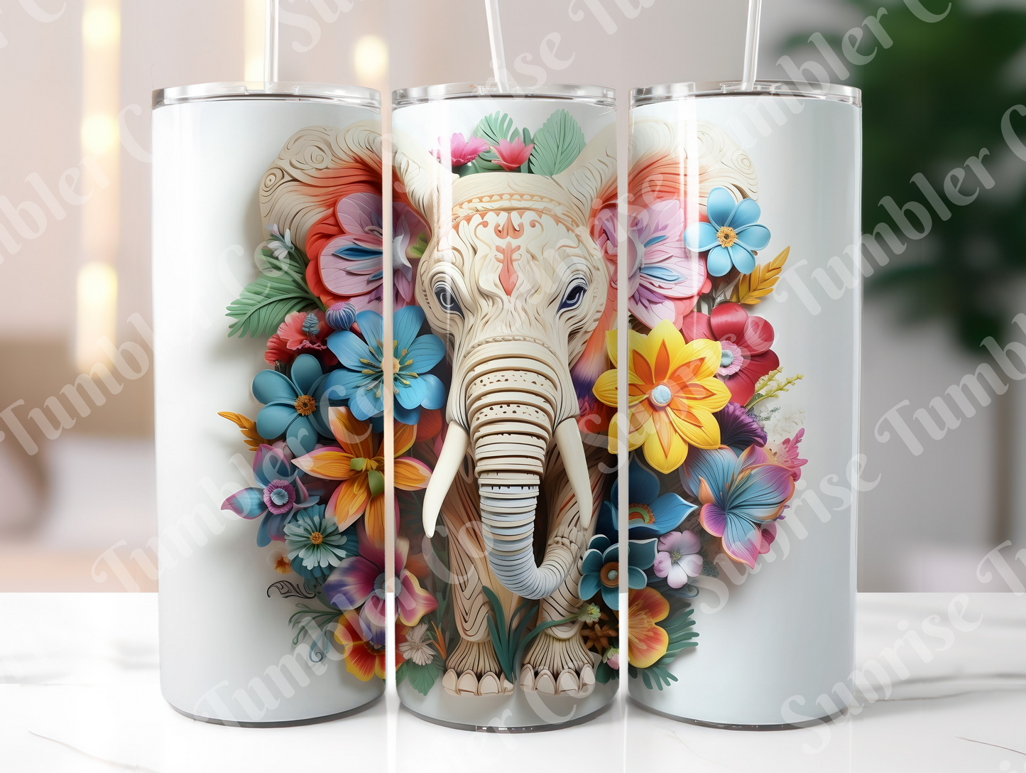 Elephant Variety Part 2 - 20oz and 30oz Tumblers (Glow In The Dark Green And Blue Available)