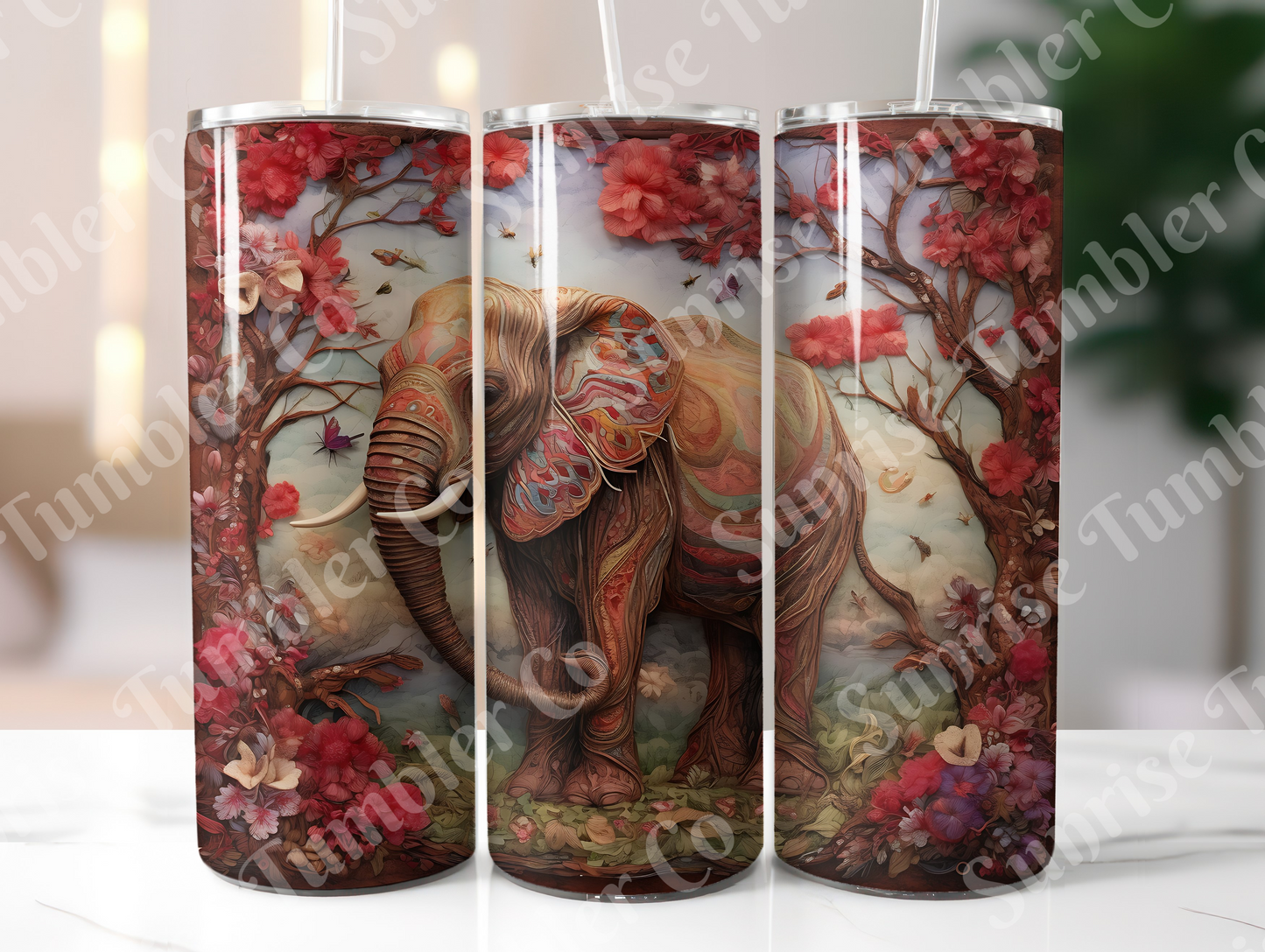 Elephant Variety Part 1 - 20oz and 30oz Tumblers (Glow In The Dark Green And Blue Available)