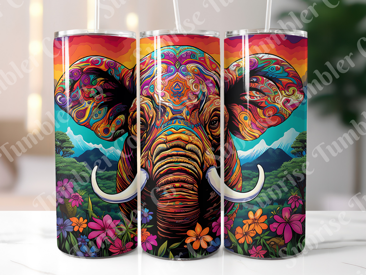 Elephant Variety Part 1 - 20oz and 30oz Tumblers (Glow In The Dark Green And Blue Available)