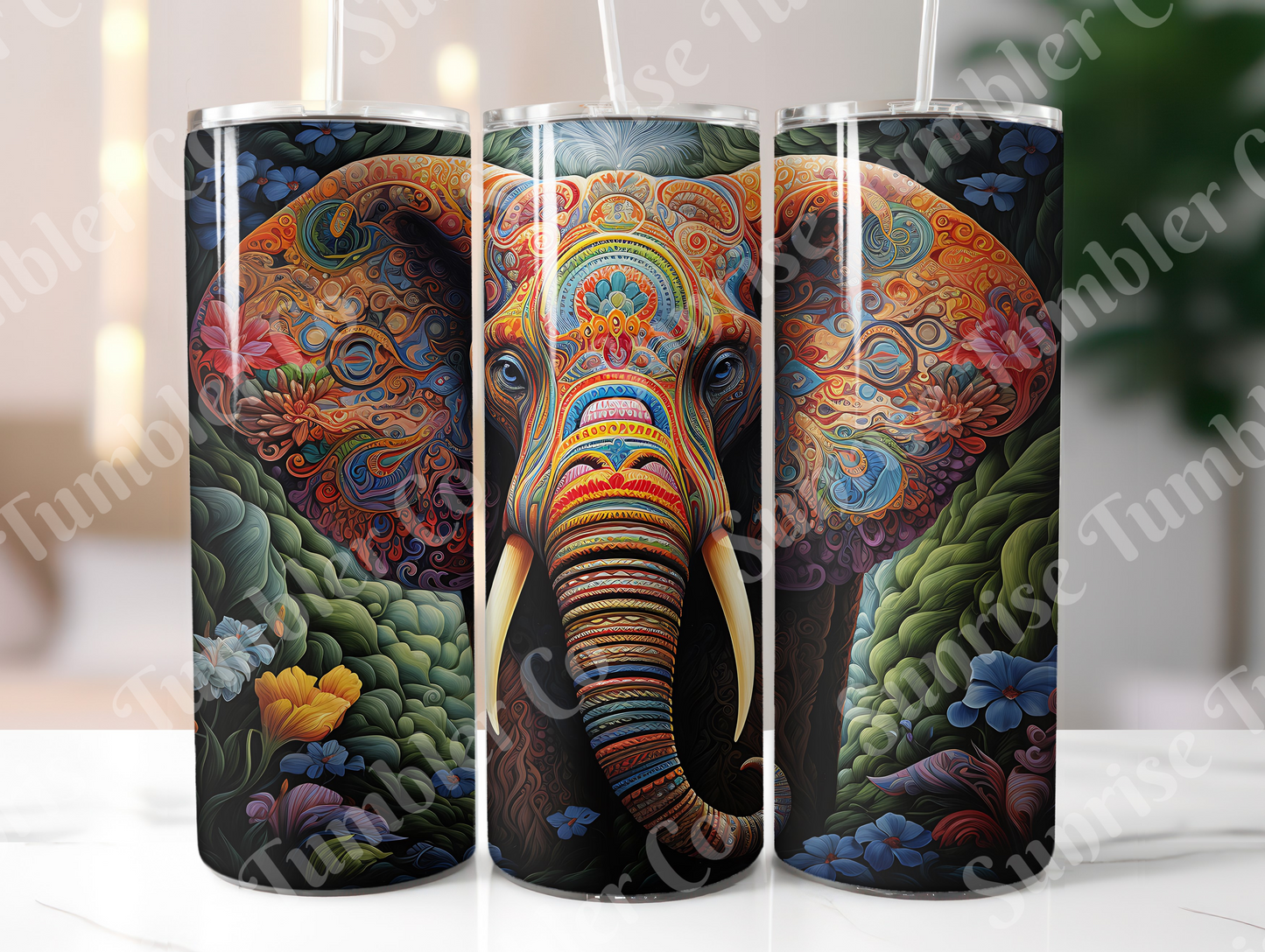 Elephant Variety Part 1 - 20oz and 30oz Tumblers (Glow In The Dark Green And Blue Available)