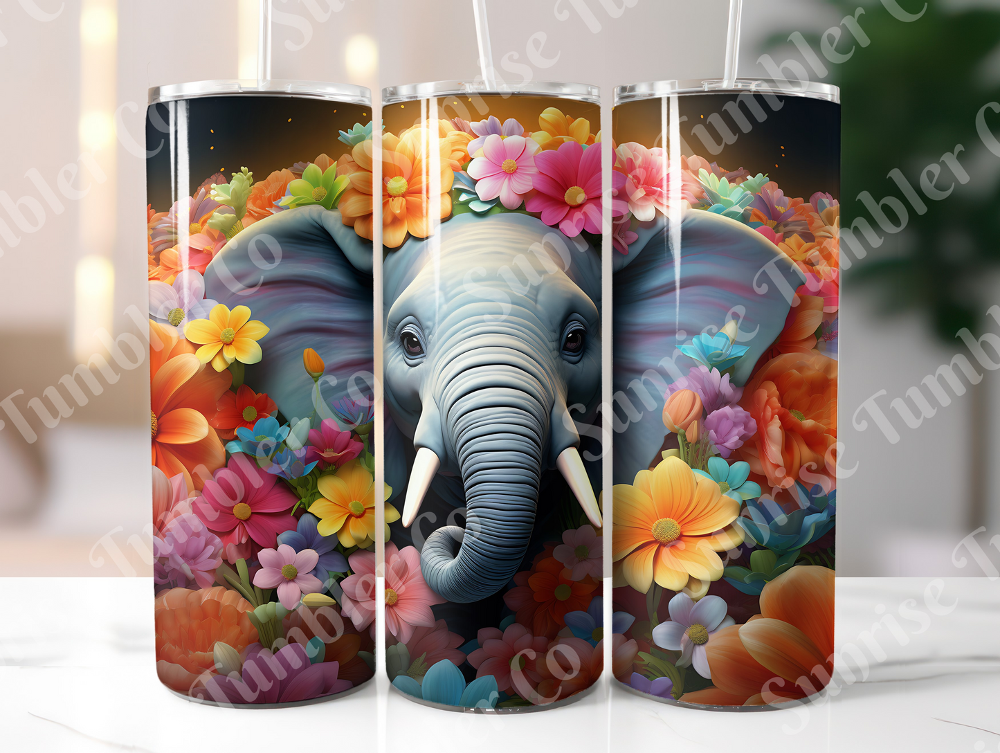 Elephant Variety Part 1 - 20oz and 30oz Tumblers (Glow In The Dark Green And Blue Available)