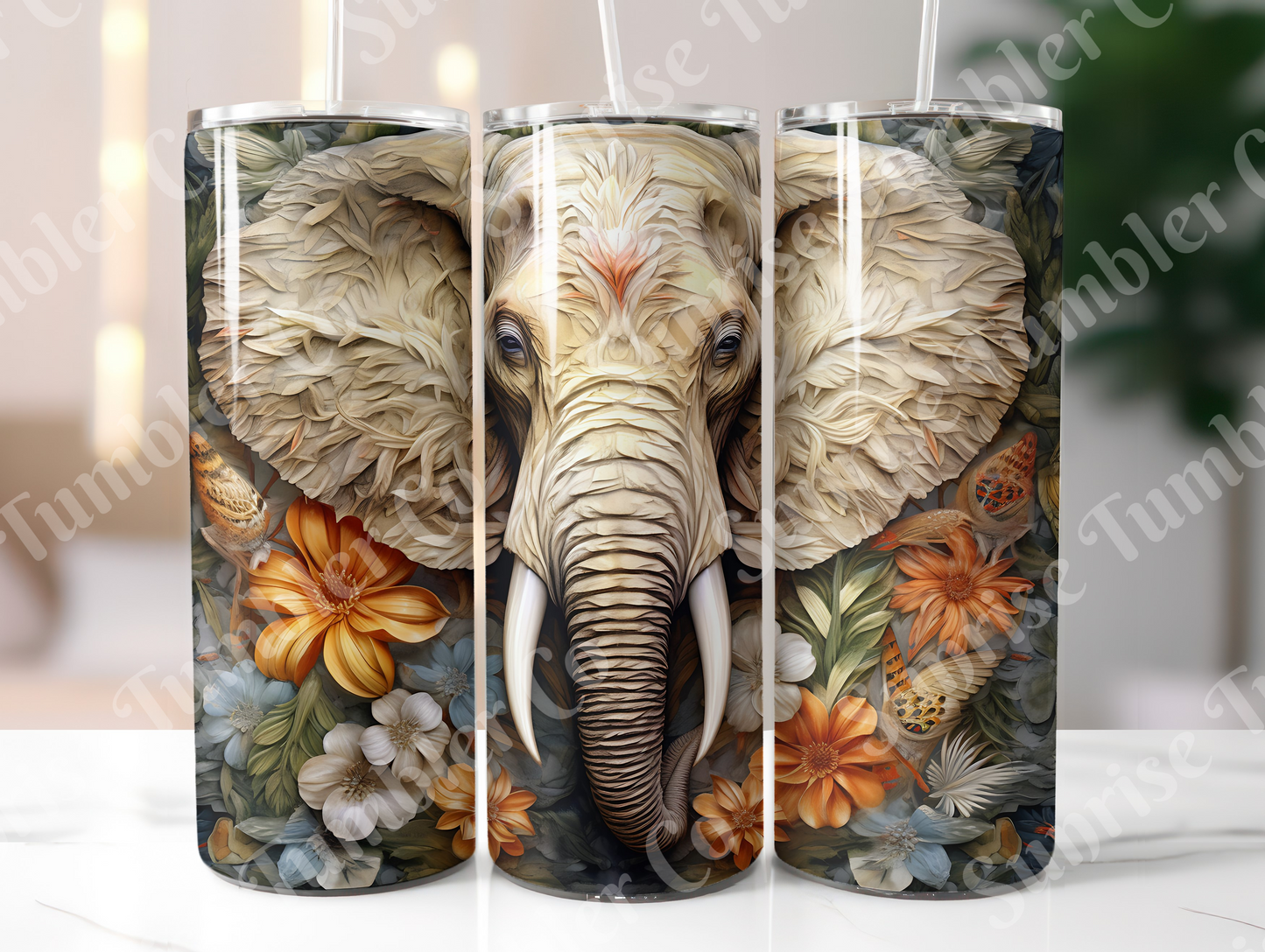 Elephant Variety Part 1 - 20oz and 30oz Tumblers (Glow In The Dark Green And Blue Available)