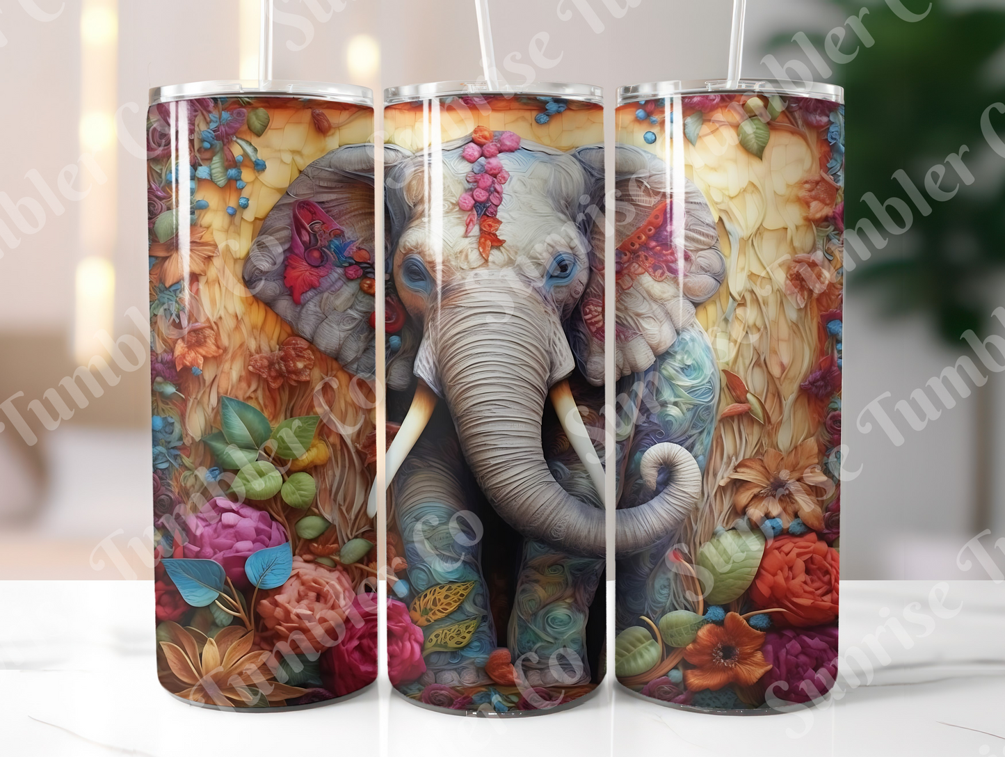 Elephant Variety Part 1 - 20oz and 30oz Tumblers (Glow In The Dark Green And Blue Available)