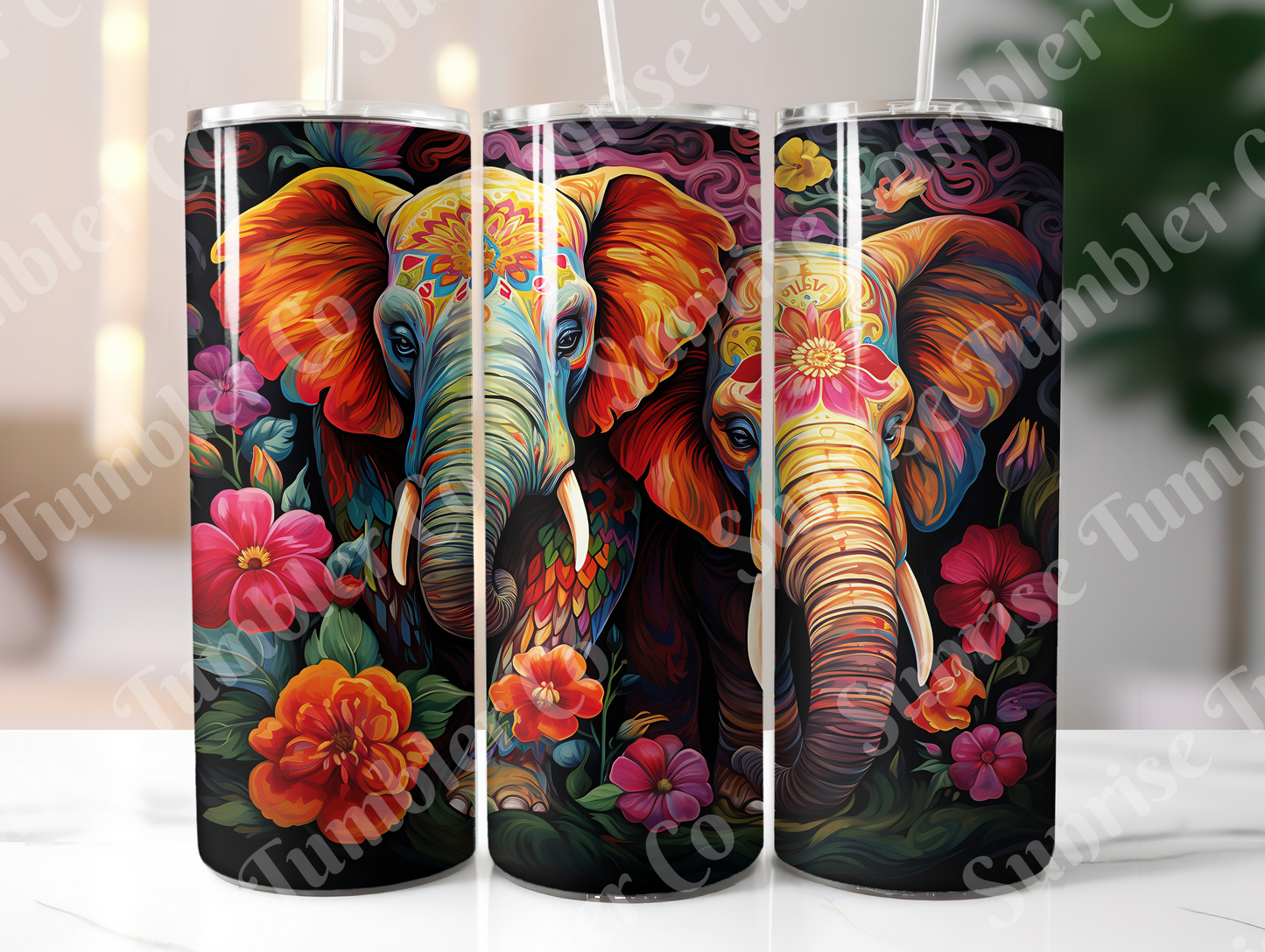 Elephant Variety Part 1 - 20oz and 30oz Tumblers (Glow In The Dark Green And Blue Available)