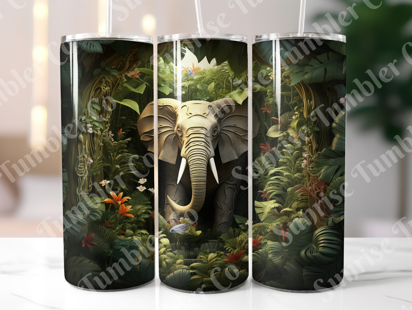 Elephant Variety Part 2 - 20oz and 30oz Tumblers (Glow In The Dark Green And Blue Available)