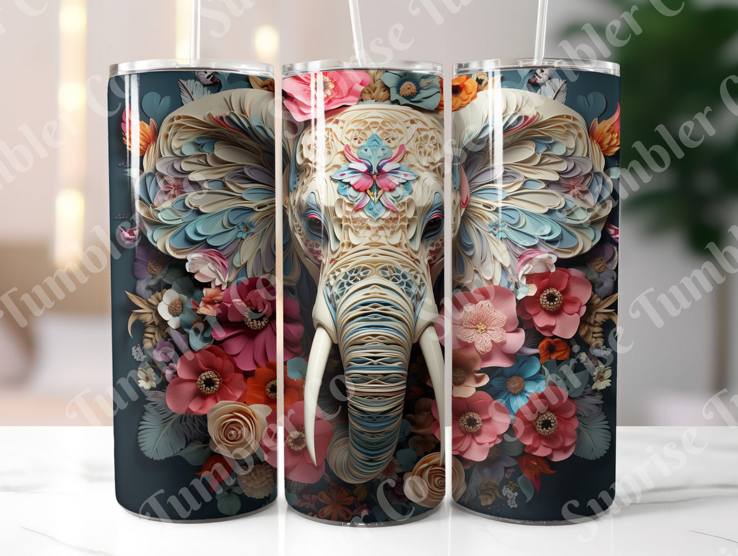 Elephant Variety Part 2 - 20oz and 30oz Tumblers (Glow In The Dark Green And Blue Available)