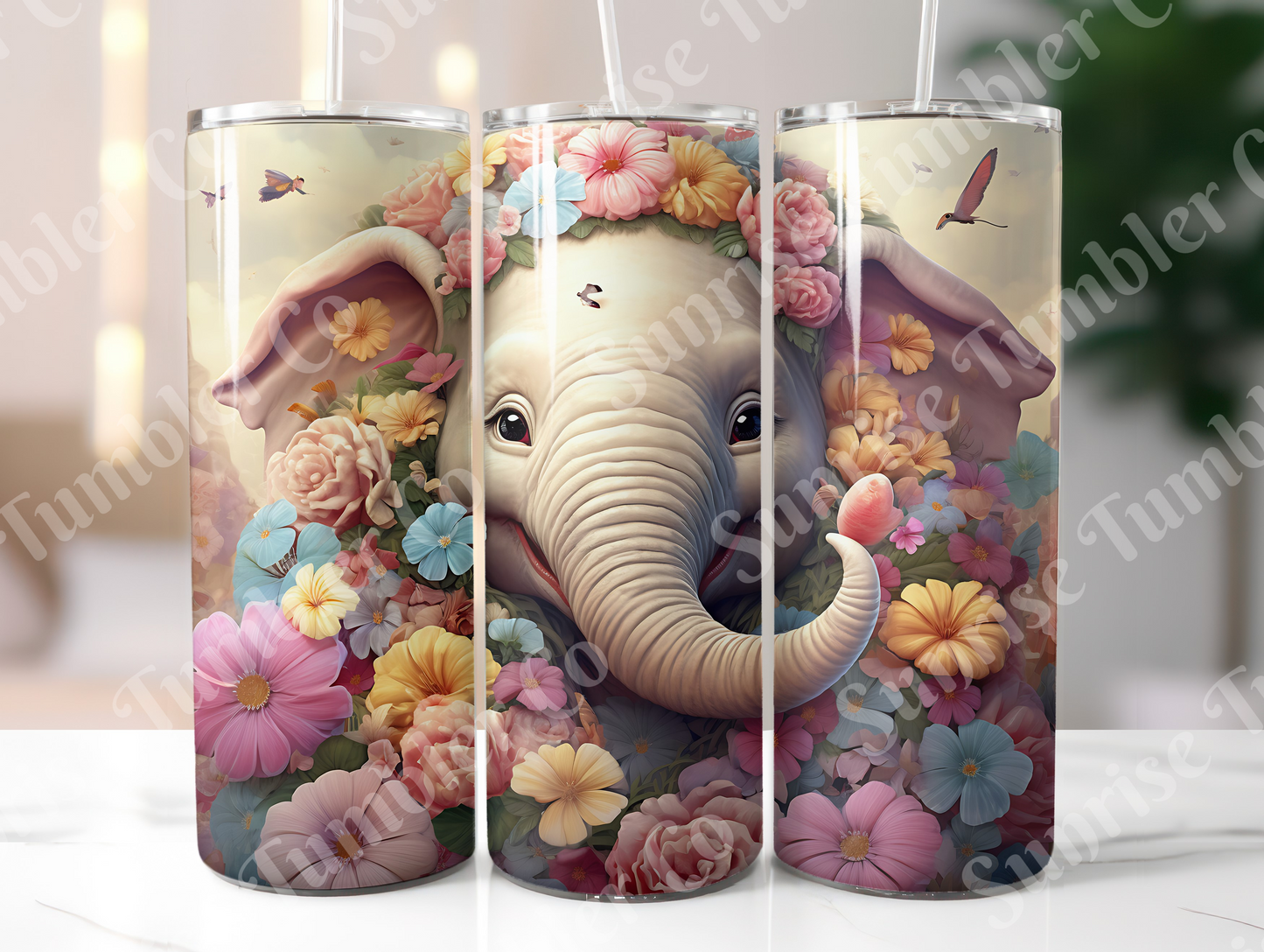 Elephant Variety Part 2 - 20oz and 30oz Tumblers (Glow In The Dark Green And Blue Available)