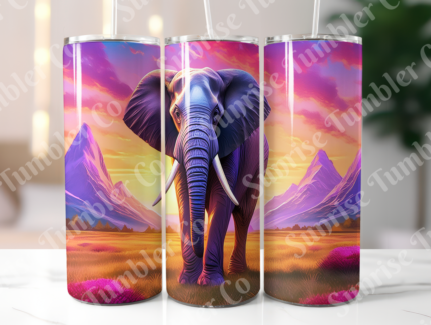 Elephant Variety Part 2 - 20oz and 30oz Tumblers (Glow In The Dark Green And Blue Available)