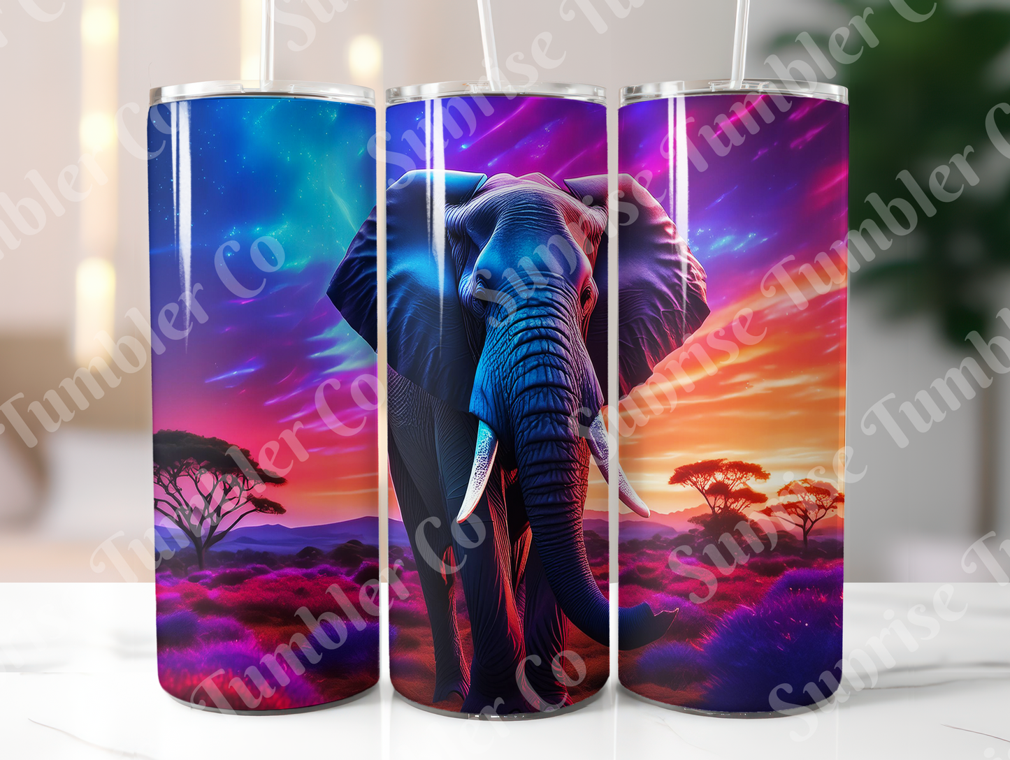 Elephant Variety Part 2 - 20oz and 30oz Tumblers (Glow In The Dark Green And Blue Available)