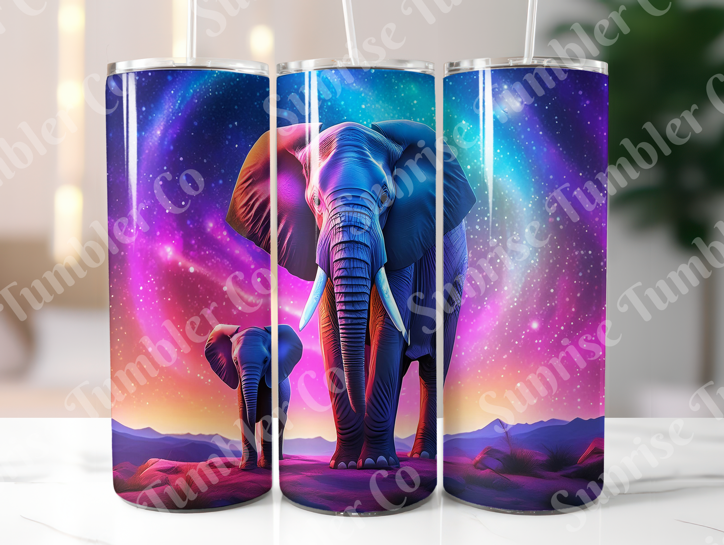 Elephant Variety Part 2 - 20oz and 30oz Tumblers (Glow In The Dark Green And Blue Available)