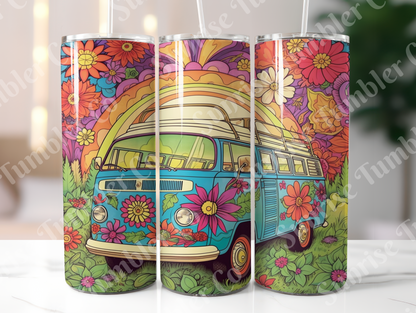 Hippie & Retro Art Variety Part 1 - 20oz and 30oz Tumblers (Glow In The Dark Green And Blue Available)