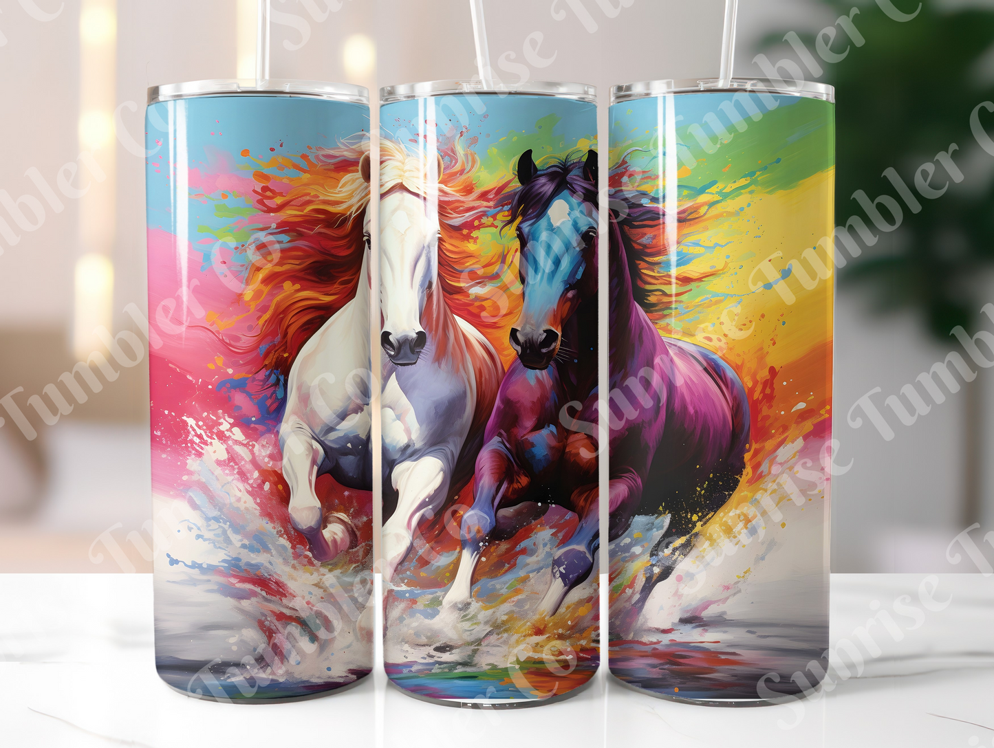 Horse Variety Part 2 - 20oz and 30oz Tumblers (Glow In The Dark Green And Blue Available)