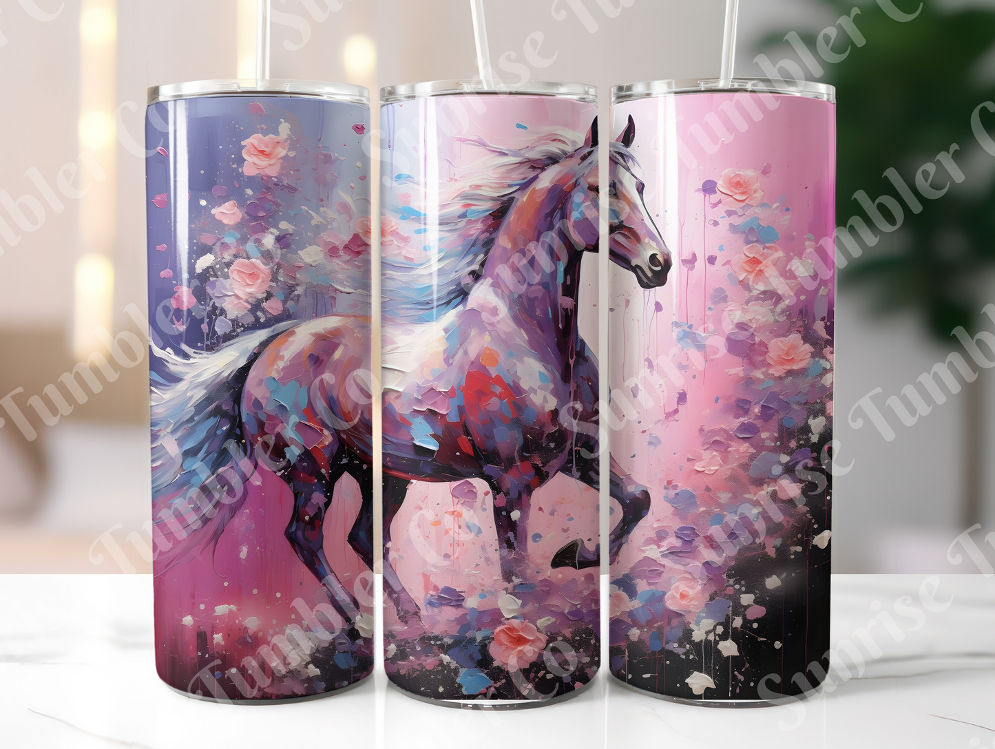 Horse Variety Part 3 - 20oz and 30oz Tumblers (Glow In The Dark Green And Blue Available)