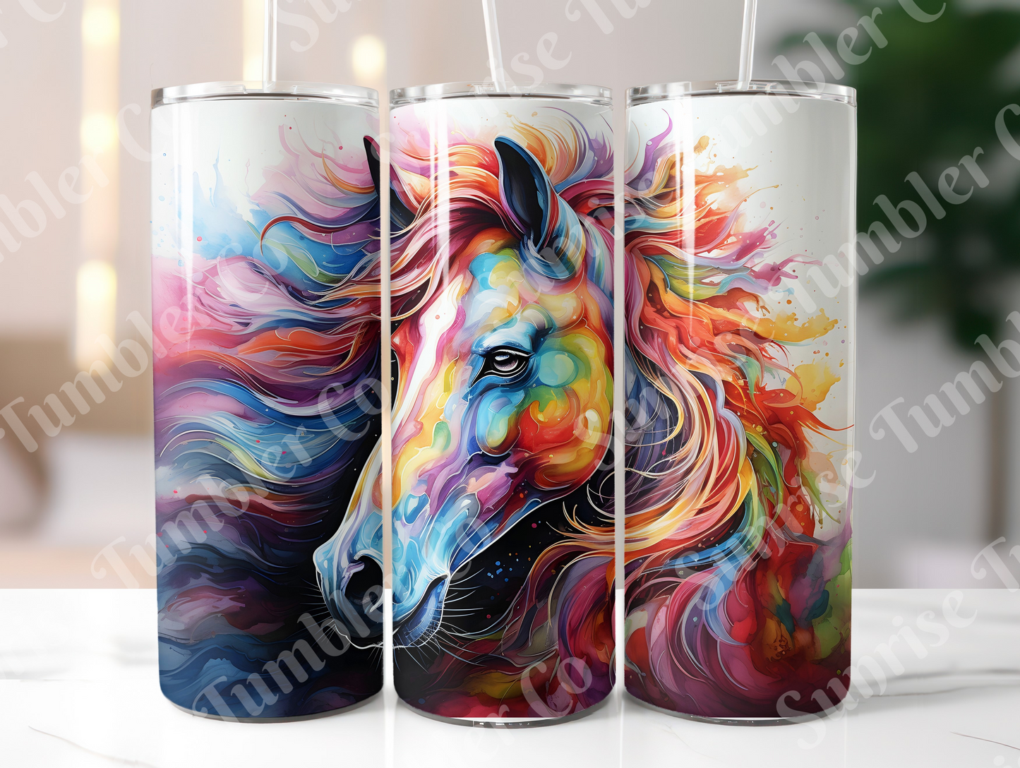 Horse Variety Part 3 - 20oz and 30oz Tumblers (Glow In The Dark Green And Blue Available)