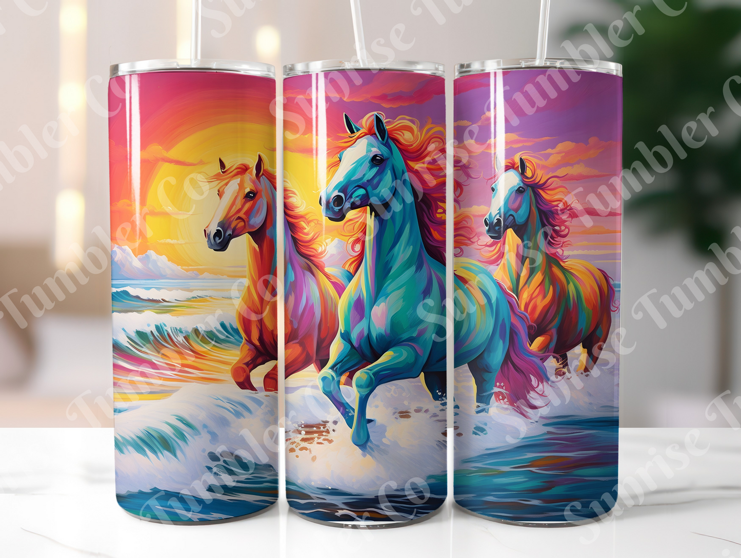 Horse Variety Part 3 - 20oz and 30oz Tumblers (Glow In The Dark Green And Blue Available)