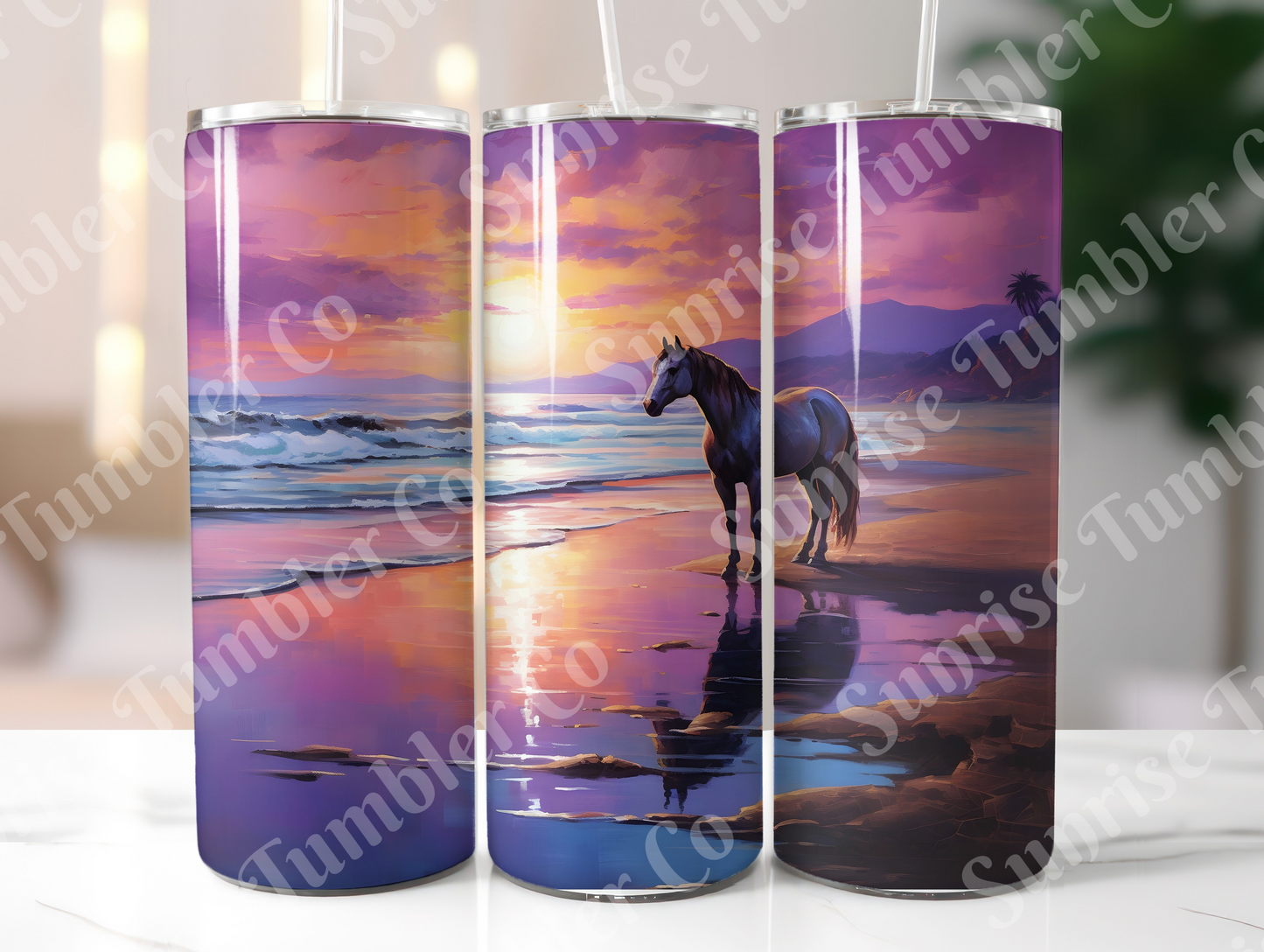 Horse Variety Part 2 - 20oz and 30oz Tumblers (Glow In The Dark Green And Blue Available)