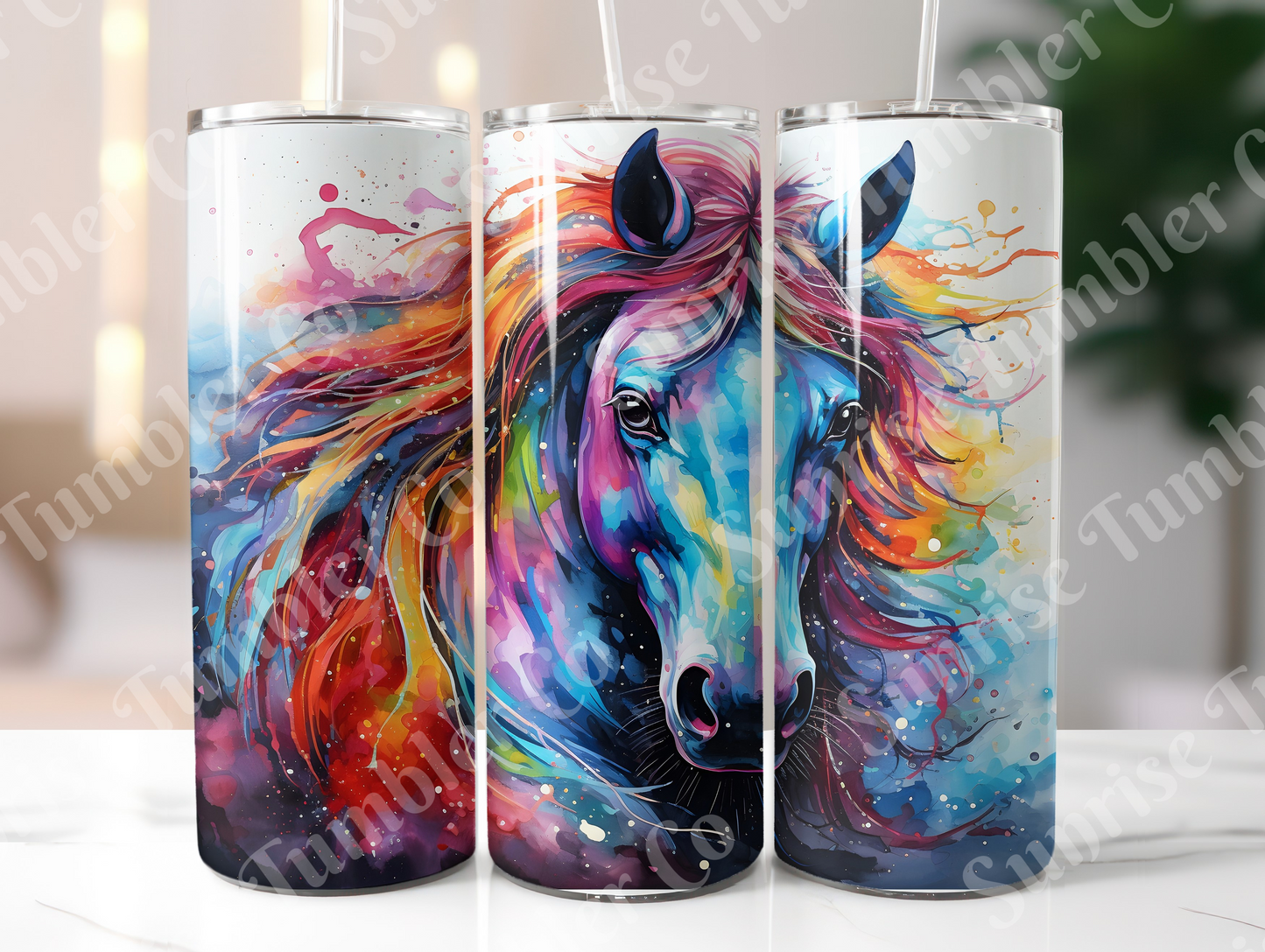 Horse Variety Part 3 - 20oz and 30oz Tumblers (Glow In The Dark Green And Blue Available)