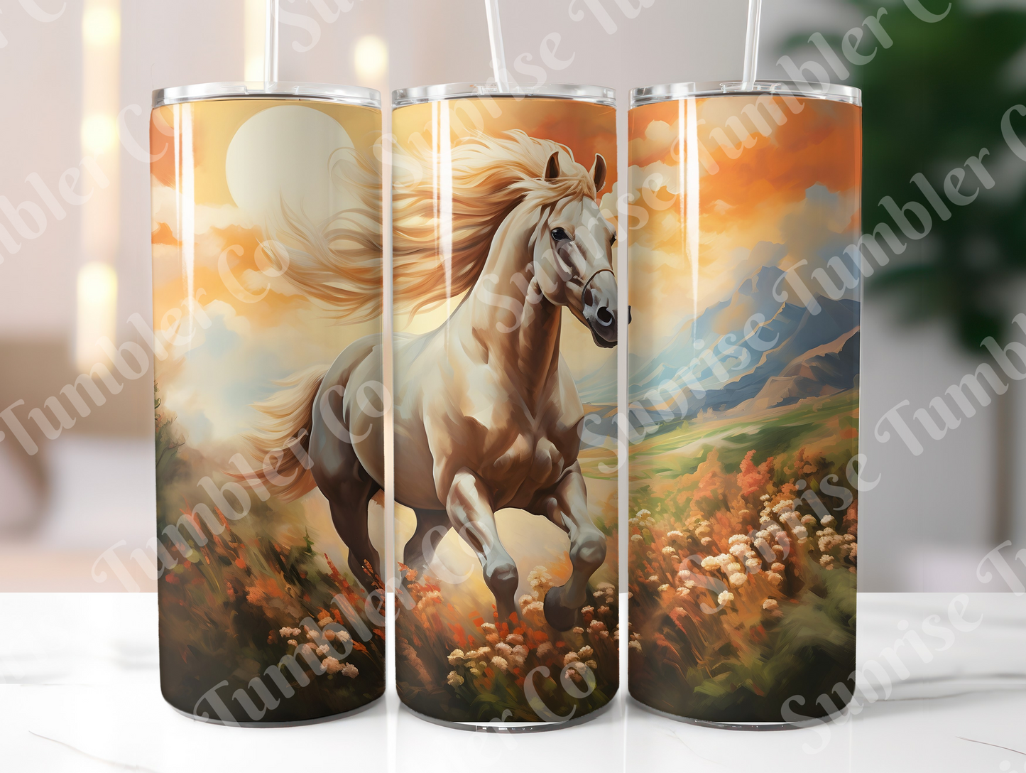 Horse Variety Part 3 - 20oz and 30oz Tumblers (Glow In The Dark Green And Blue Available)