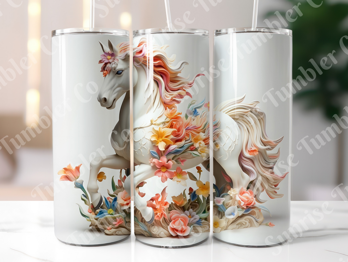 Horse Variety Part 2 - 20oz and 30oz Tumblers (Glow In The Dark Green And Blue Available)