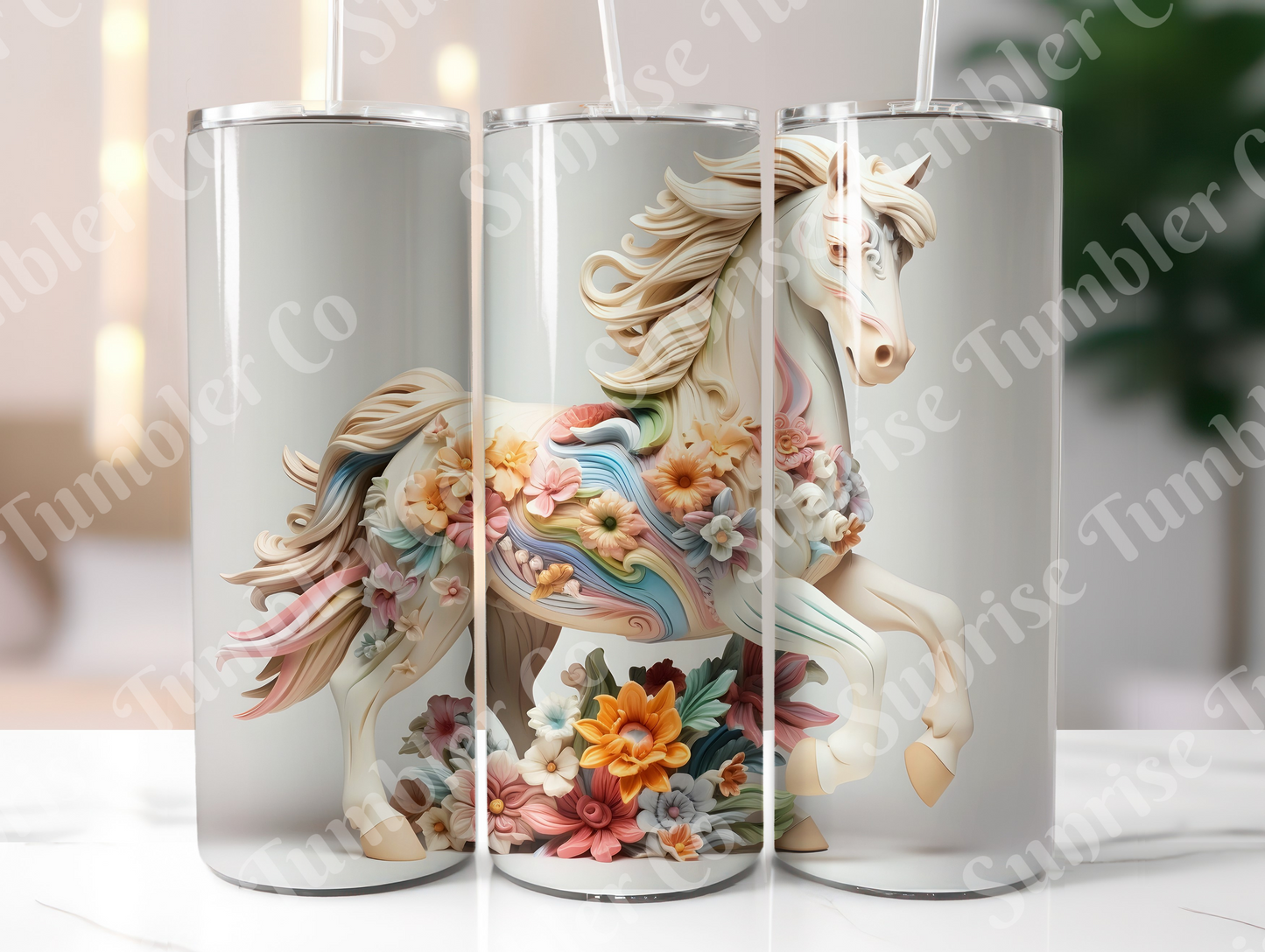 Horse Variety Part 2 - 20oz and 30oz Tumblers (Glow In The Dark Green And Blue Available)