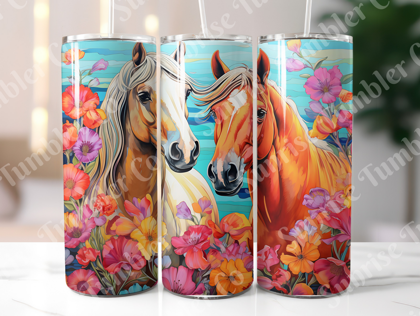 Horse Variety Part 1 - 20oz and 30oz Tumblers (Glow In The Dark Green And Blue Available)