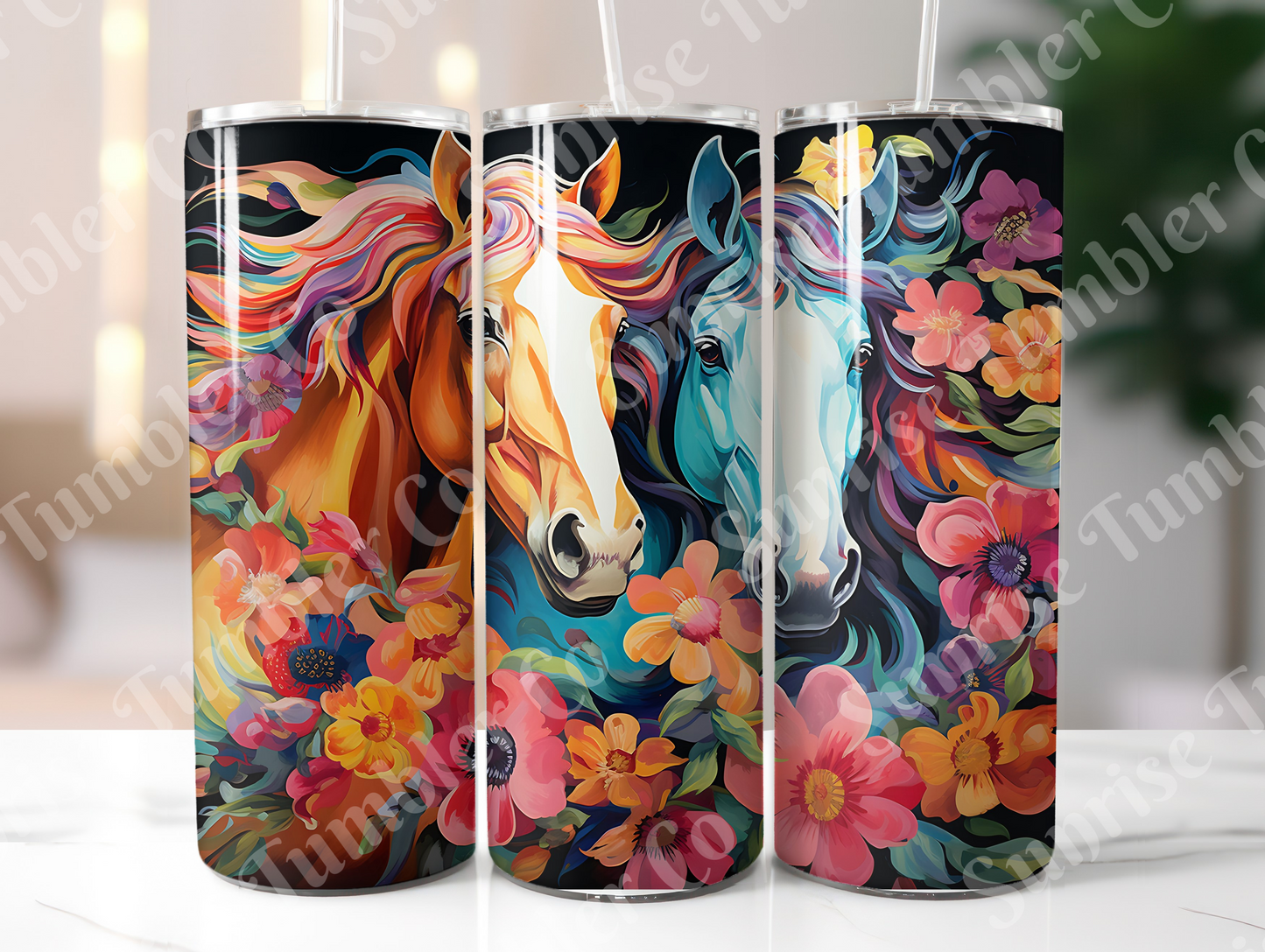 Horse Variety Part 1 - 20oz and 30oz Tumblers (Glow In The Dark Green And Blue Available)