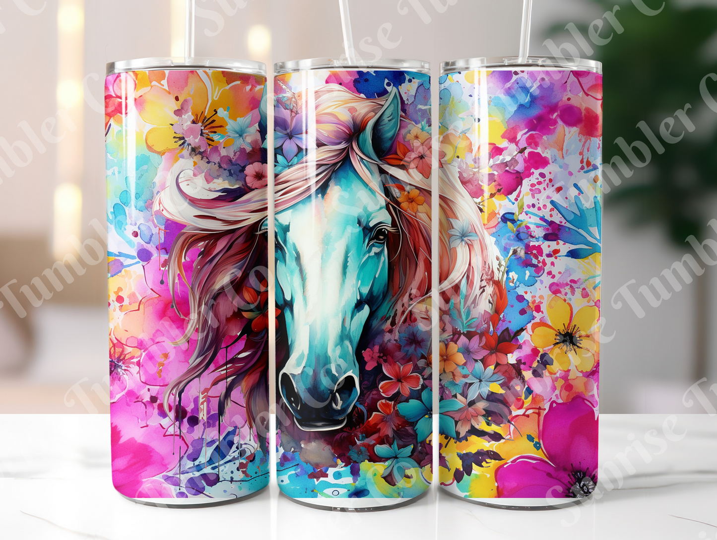 Horse Variety Part 2 - 20oz and 30oz Tumblers (Glow In The Dark Green And Blue Available)