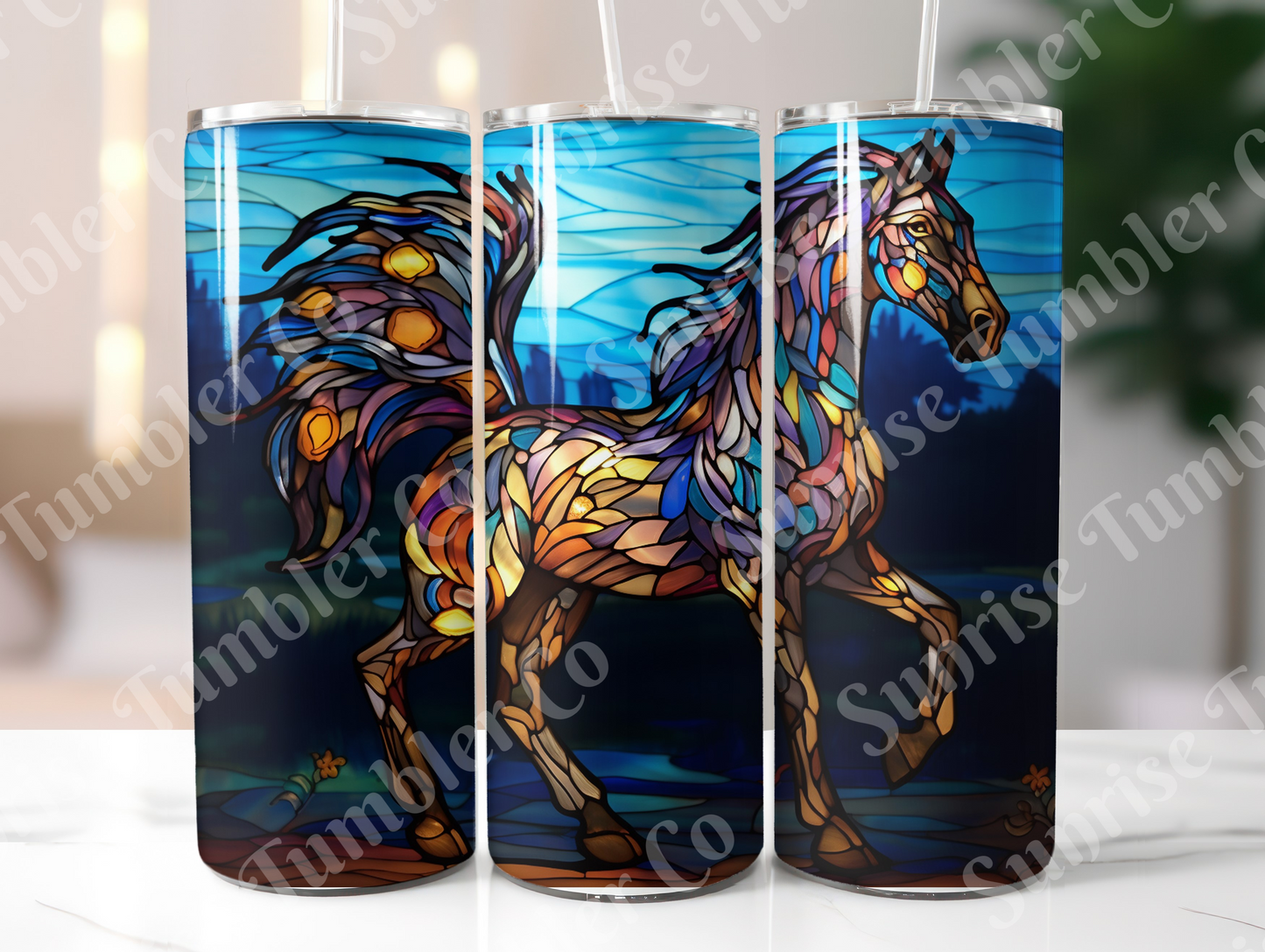 Horse Variety Part 2 - 20oz and 30oz Tumblers (Glow In The Dark Green And Blue Available)