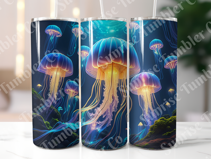 Jellyfish Variety - 20oz and 30oz Tumblers (Glow In The Dark Green And Blue Available)