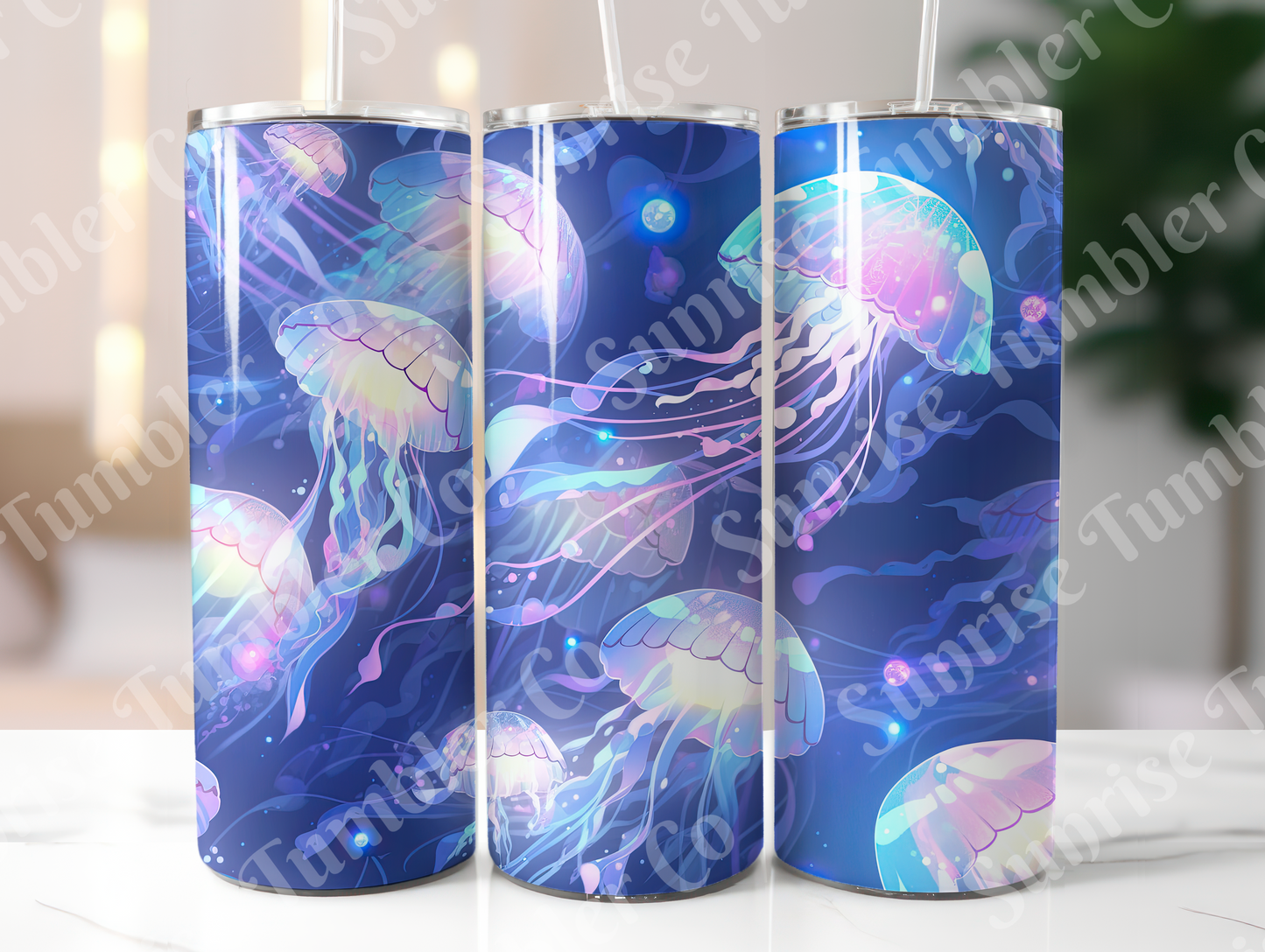 Jellyfish Variety - 20oz and 30oz Tumblers (Glow In The Dark Green And Blue Available)